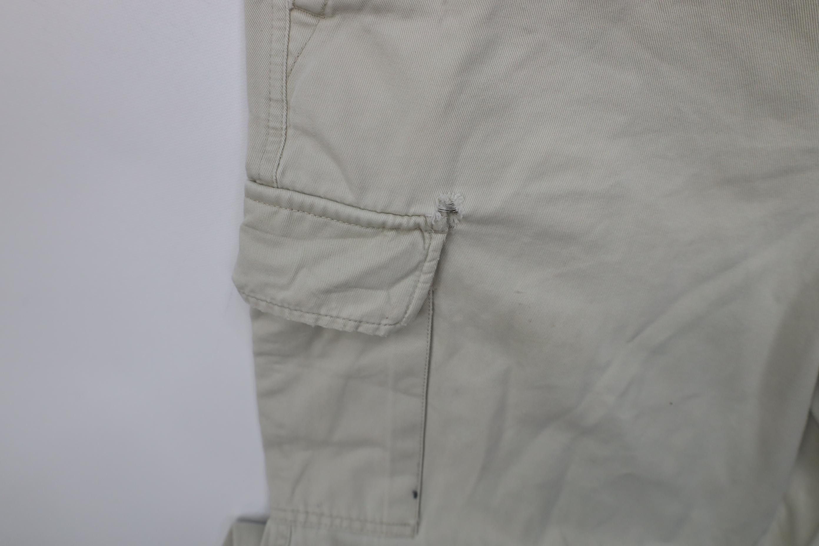 Gap Vintage 90s Y2K Gap Baggy Wide Leg Cargo Pants Stone Cotton Size US 34 / EU 50 - 9 Thumbnail