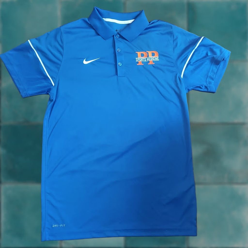 Nike Nike Dri-Fit Blue Short Sleeve Polo Shirt Mens M Sports Logo 100% Polyester” Size US M / EU 48-50 / 2 - 1 Thumbnail