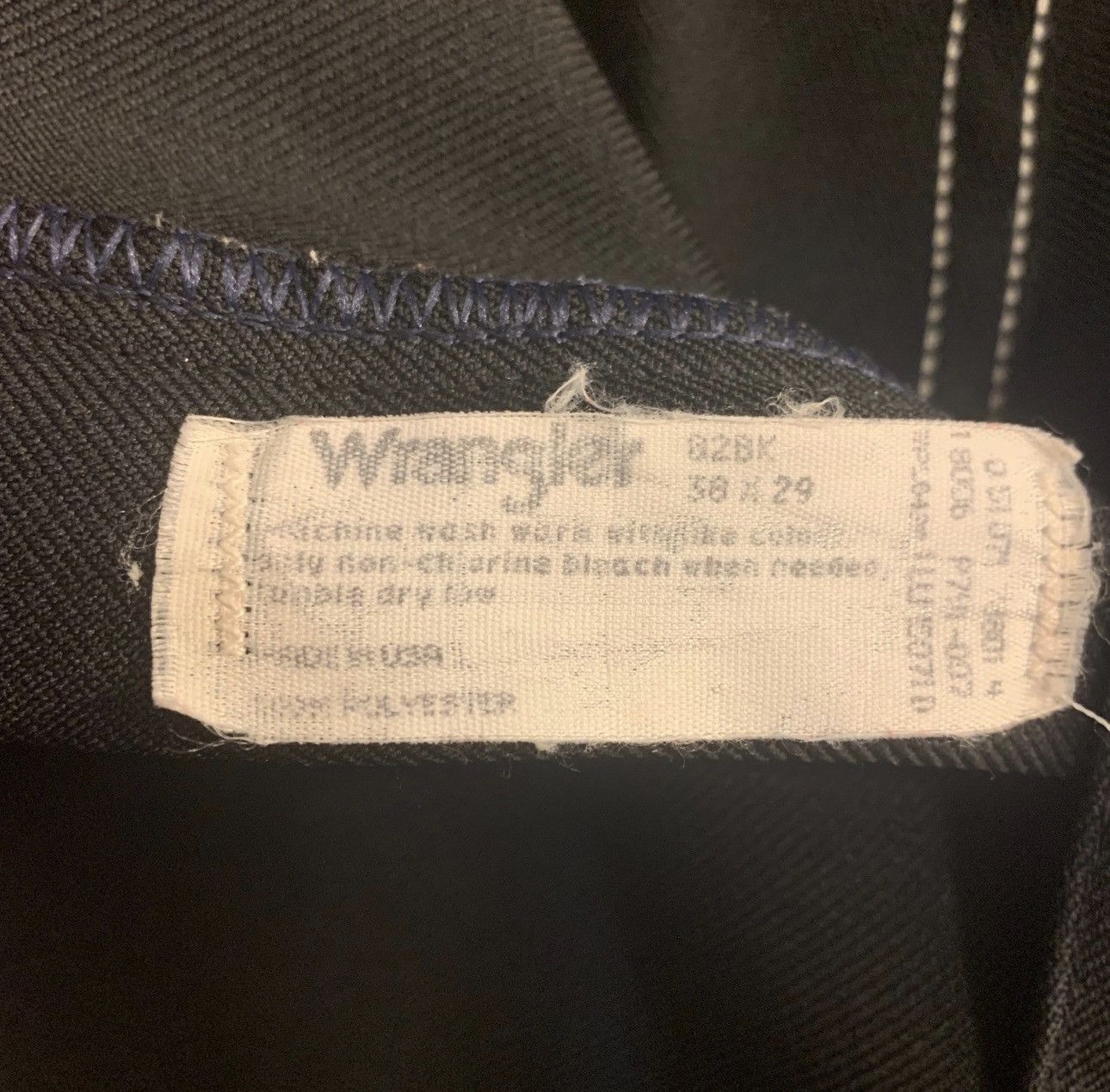Wrangler Vtg Wrangler Pant Mens 37X26 Black Bootcut Polyester Western Size US 37 - 4 Thumbnail