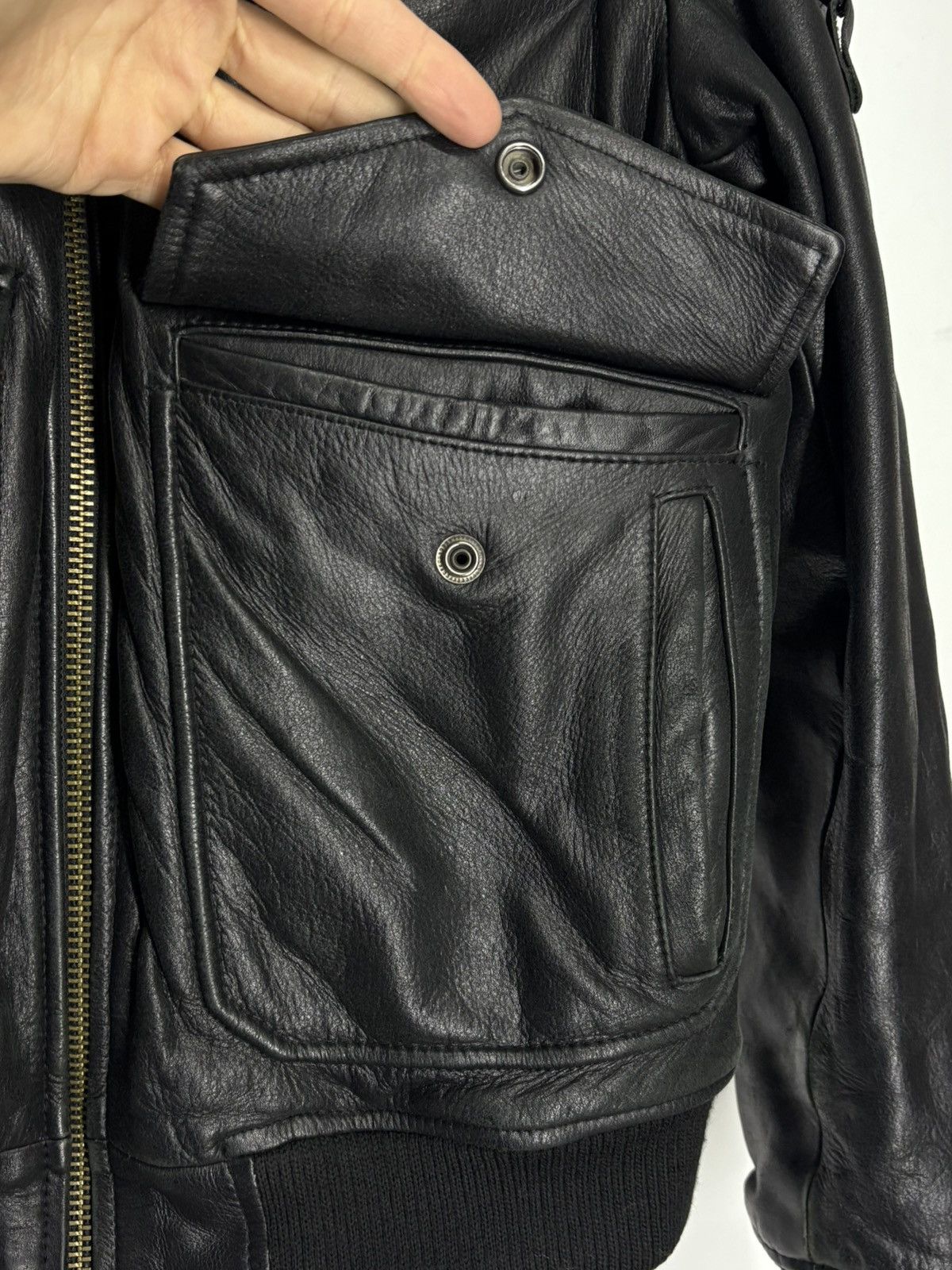 Schott Schott USA Army Type Garment Aviator Leather Jacket Size US S / EU 44-46 / 1 - 13 Thumbnail