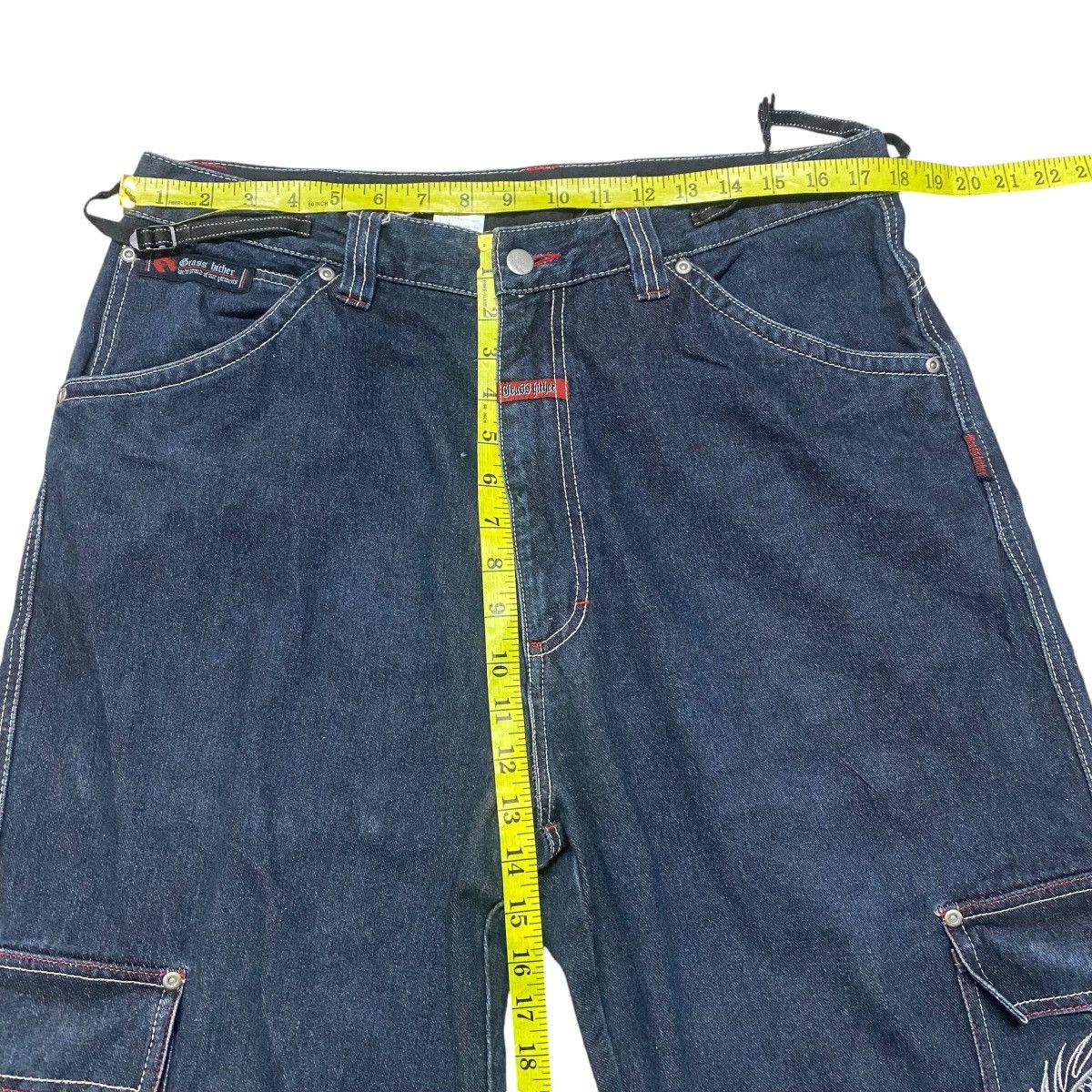 Vintage Vintage BRASS HITHER Denim Baggy Flame Dragon Jeans Size US 36 / EU 52 - 21 Thumbnail