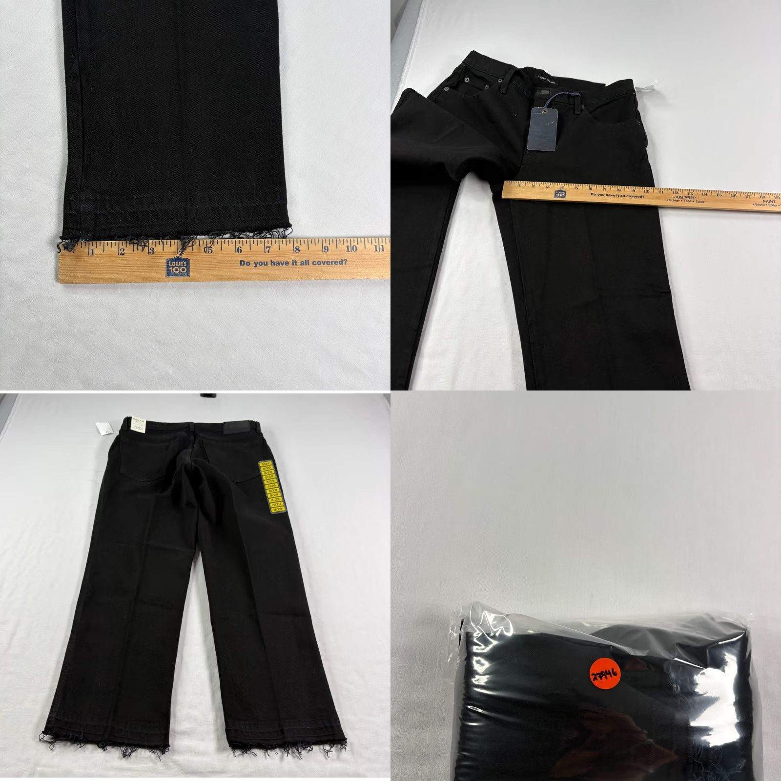 Lucky Brand Lucky Brand Jeans Womens 8/29 Black Mid Rise Straight Ankle Fringed Hem NEW READ Size 30" / US 8 / IT 44 - 9 Thumbnail