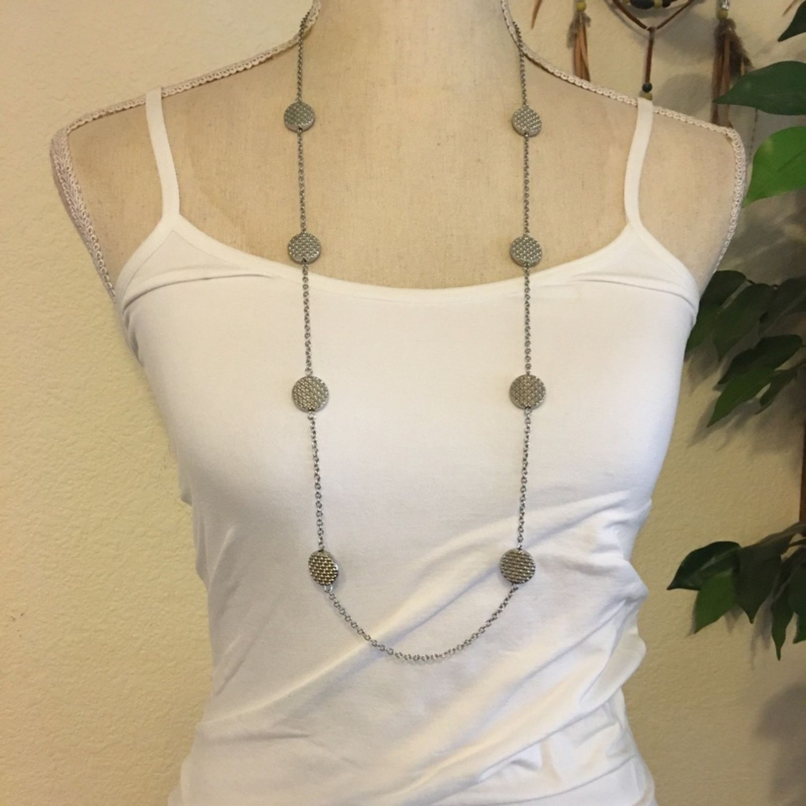 Jewelry Charming Charlie silver tone basket weave necklace Size ONE SIZE - 3 Thumbnail