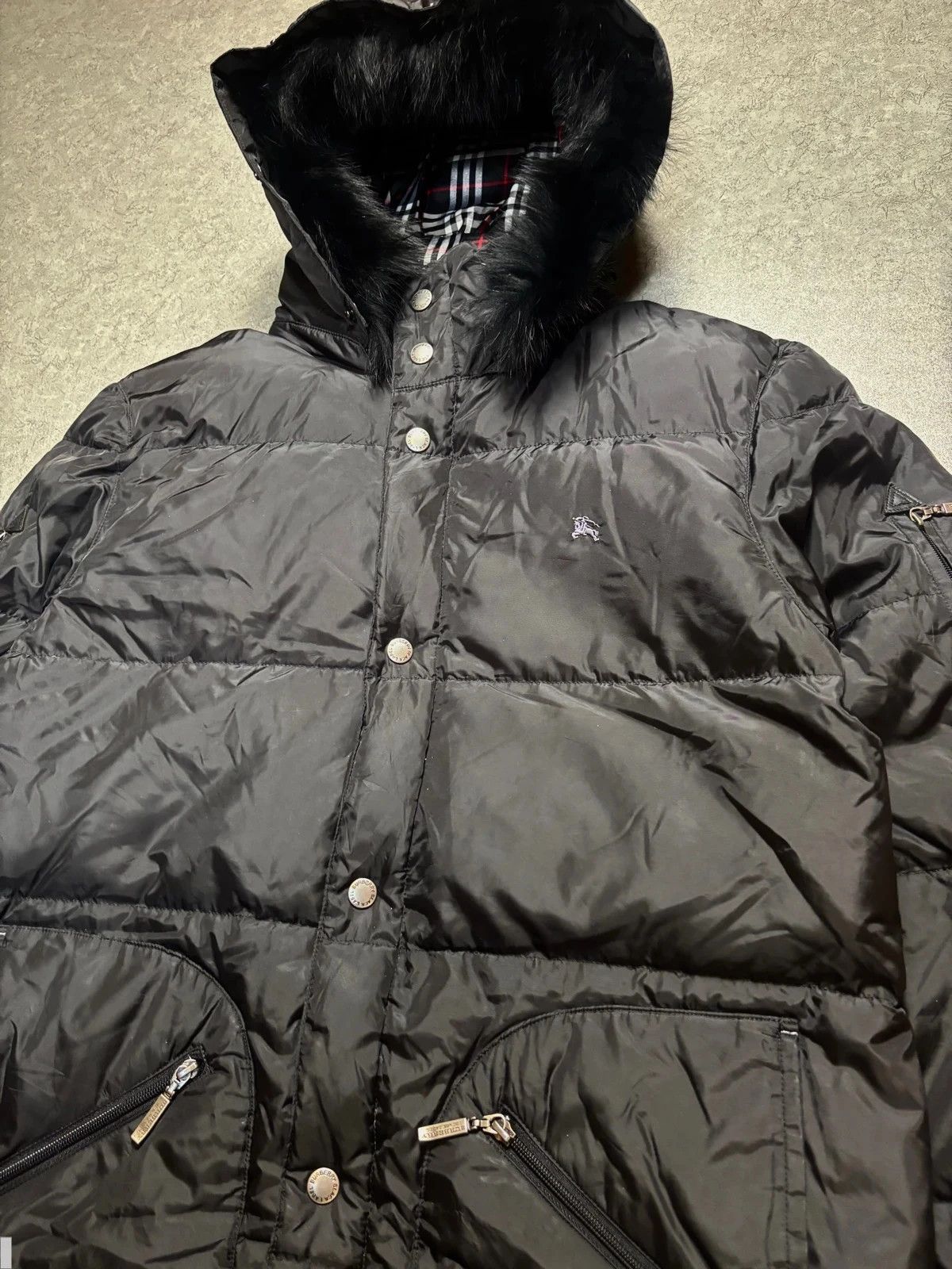 Burberry Burberry Black Label Down Jacket Nova fur Hood – Black nova Size US L / EU 52-54 / 3 - 2 Thumbnail