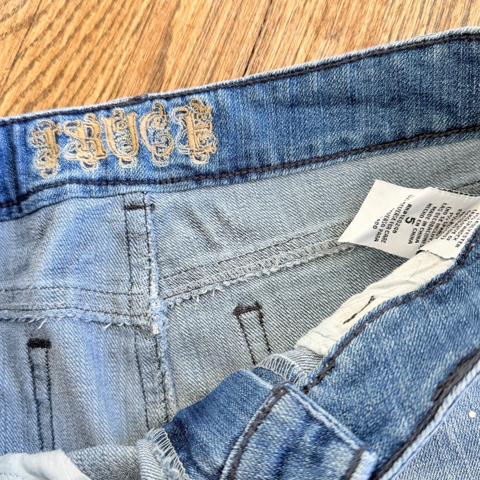 Other Vintage Micro Mini denim Skirt rhinestone Women's Small 90s Size 28" / US 6 / IT 42 - 5 Thumbnail