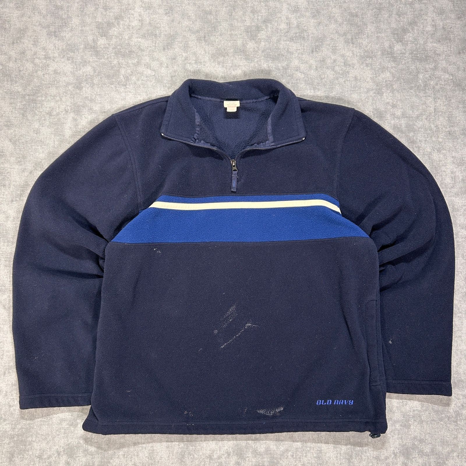 Tommy Bahama VTG Old Navy chest stripe Y2K 1/4 zip fleece sweatshirt mn M Size US M / EU 48-50 / 2 - 1 Thumbnail