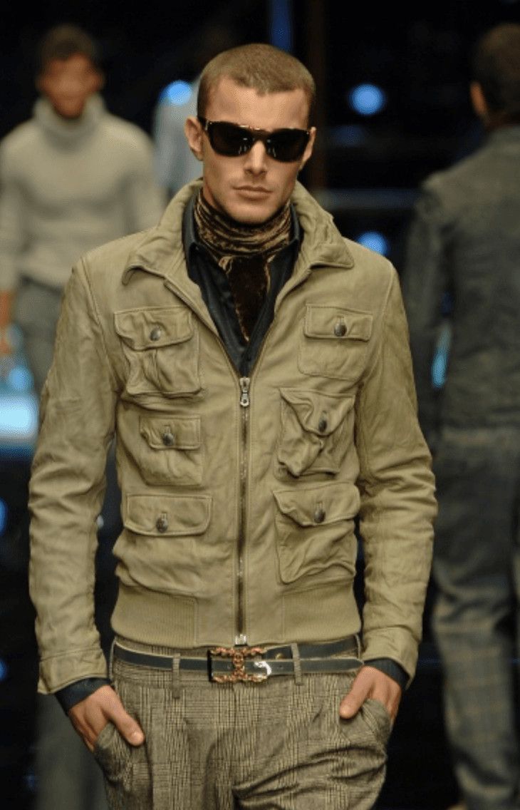 Dolce & Gabbana AW2006 Dolce & Gabbana Multi-Pocket Beige Cargo Leather Jacket Size US M / EU 48-50 / 2 - 1 Thumbnail
