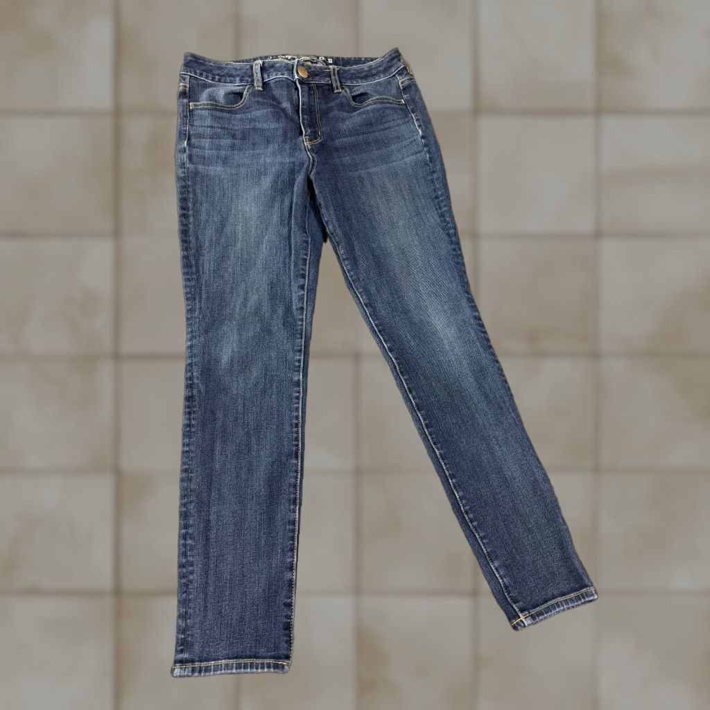 American Eagle Outfitters American Eagle Jeans Womens 8 Jegging Ankle Zip Stretch Denim Shirt? Size 30" / US 8 / IT 44 - 1 Thumbnail