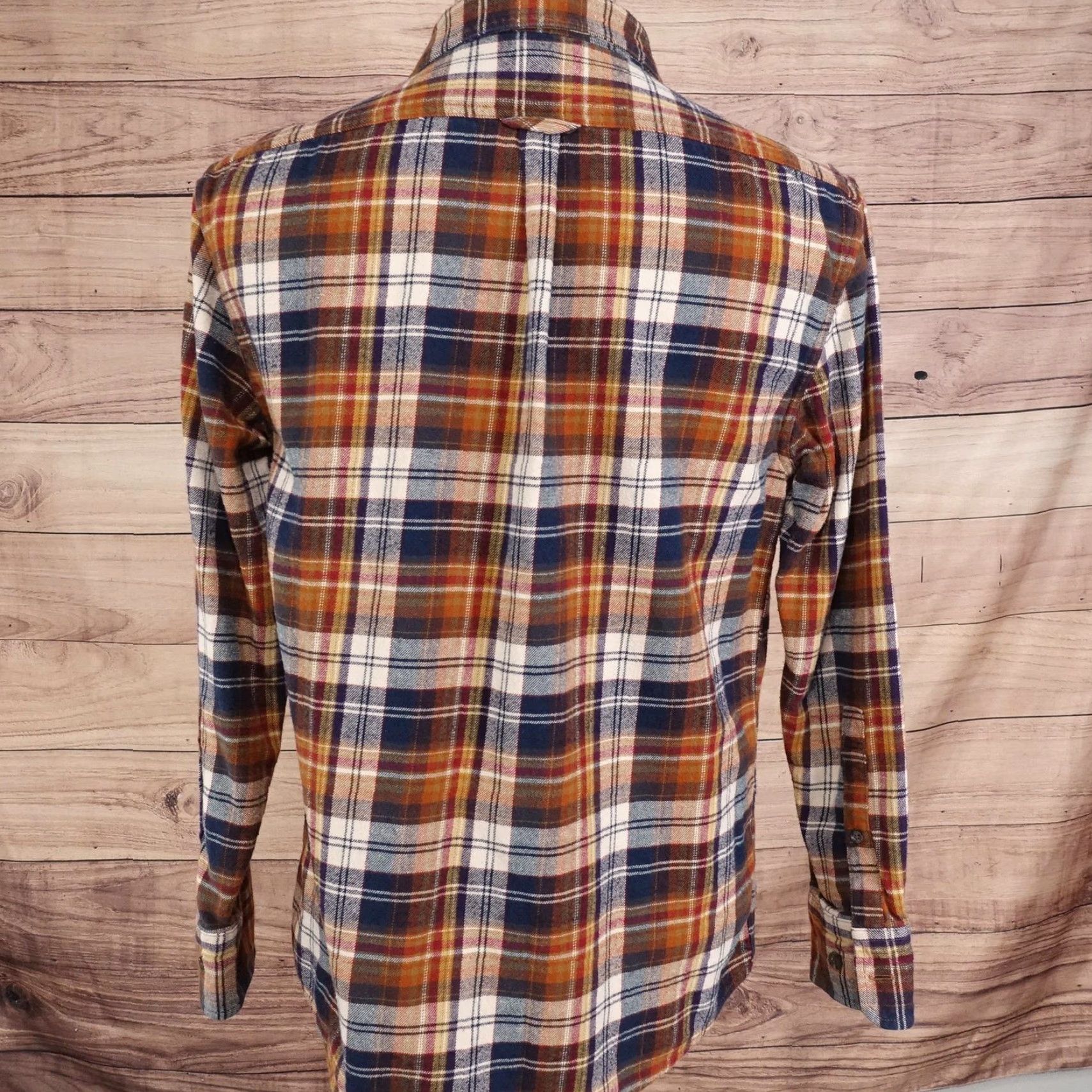 Eddie Bauer Eddie Bauer Shirt Mens M Plaid Flannel Button Front Cotton Multicolor Button-Up Pocket Blues Orange 90s? Size US M / EU 48-50 / 2 - 4 Thumbnail