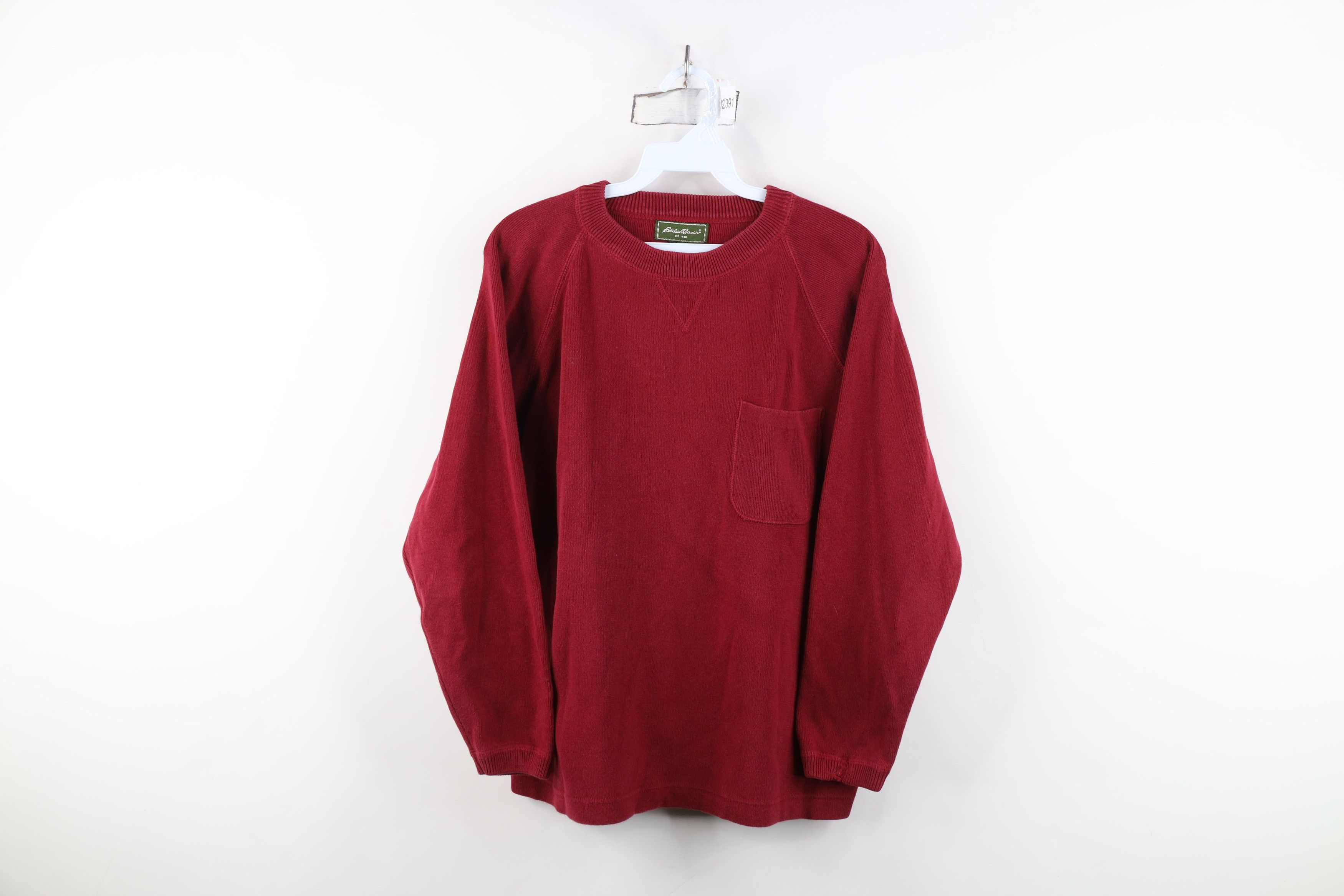 Eddie Bauer Vintage Eddie Bauer Cotton Ribbed Knit Sweater Red Japan Size S / US 4 / IT 40 - 1 Thumbnail