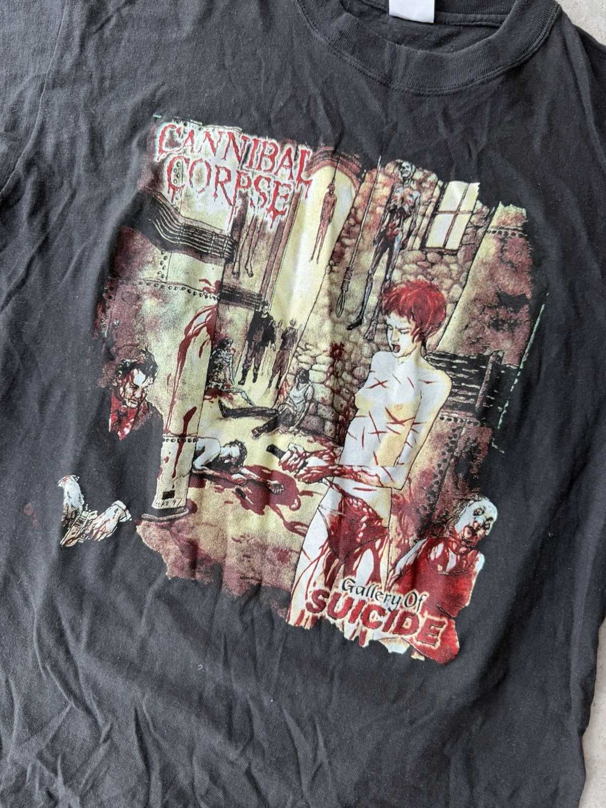 Band Tees 1998 Cannibal Corpse Gallery of Suicide Tour Size XL Size US M / EU 48-50 / 2 - 3 Thumbnail