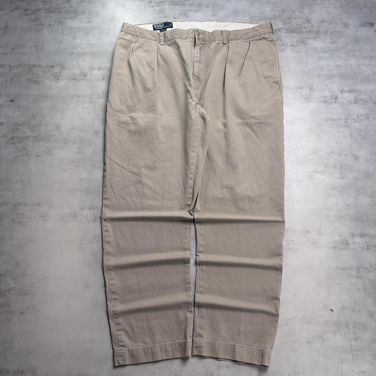 Polo Ralph Lauren Y2K Beige Polo Ralph Lauren Chino Baggy Ethan Pants Size US 40 / EU 56 - 2 Thumbnail