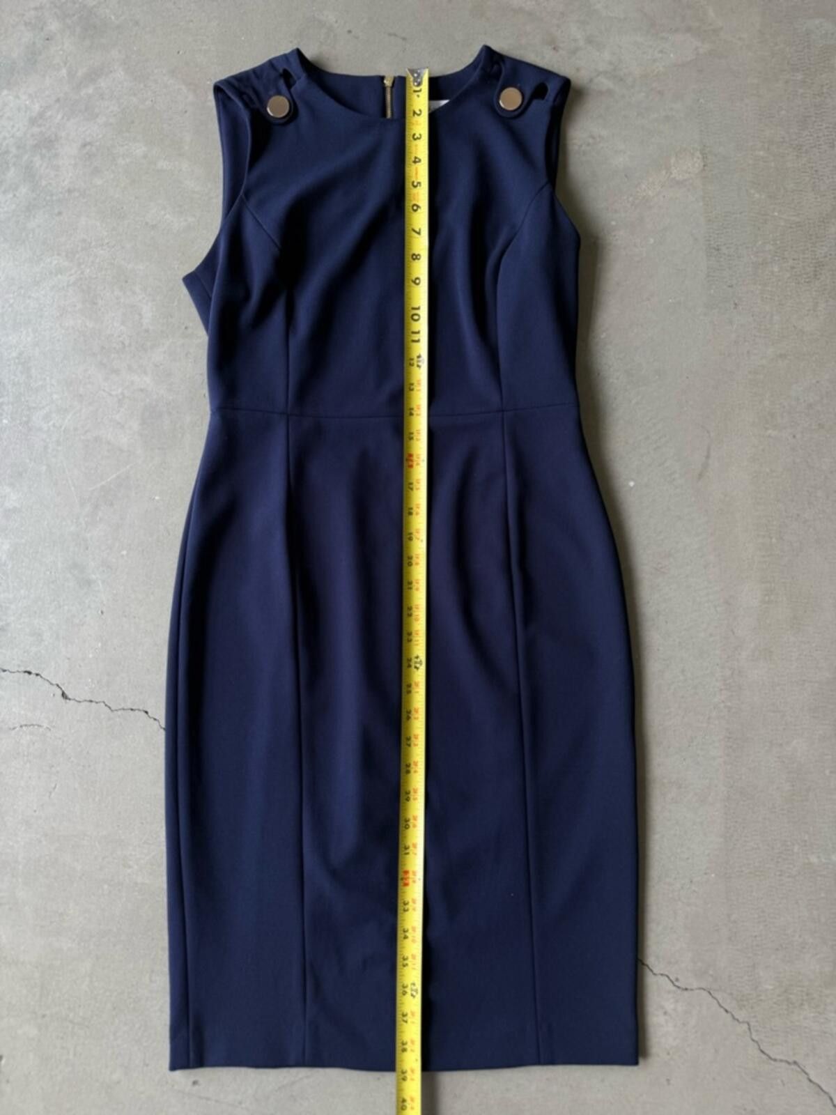 Calvin Klein Calvin Klein / Sleeveless Sheath Dress / Navy Size M / US 6-8 / IT 42-44 - 7 Thumbnail