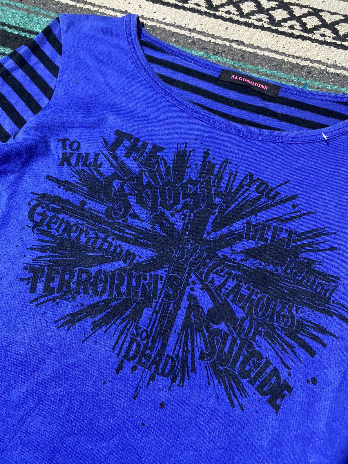If Six Was Nine 2000s Algonsquin - Grunge Style Striped Longsleeve Size US S / EU 44-46 / 1 - 3 Thumbnail