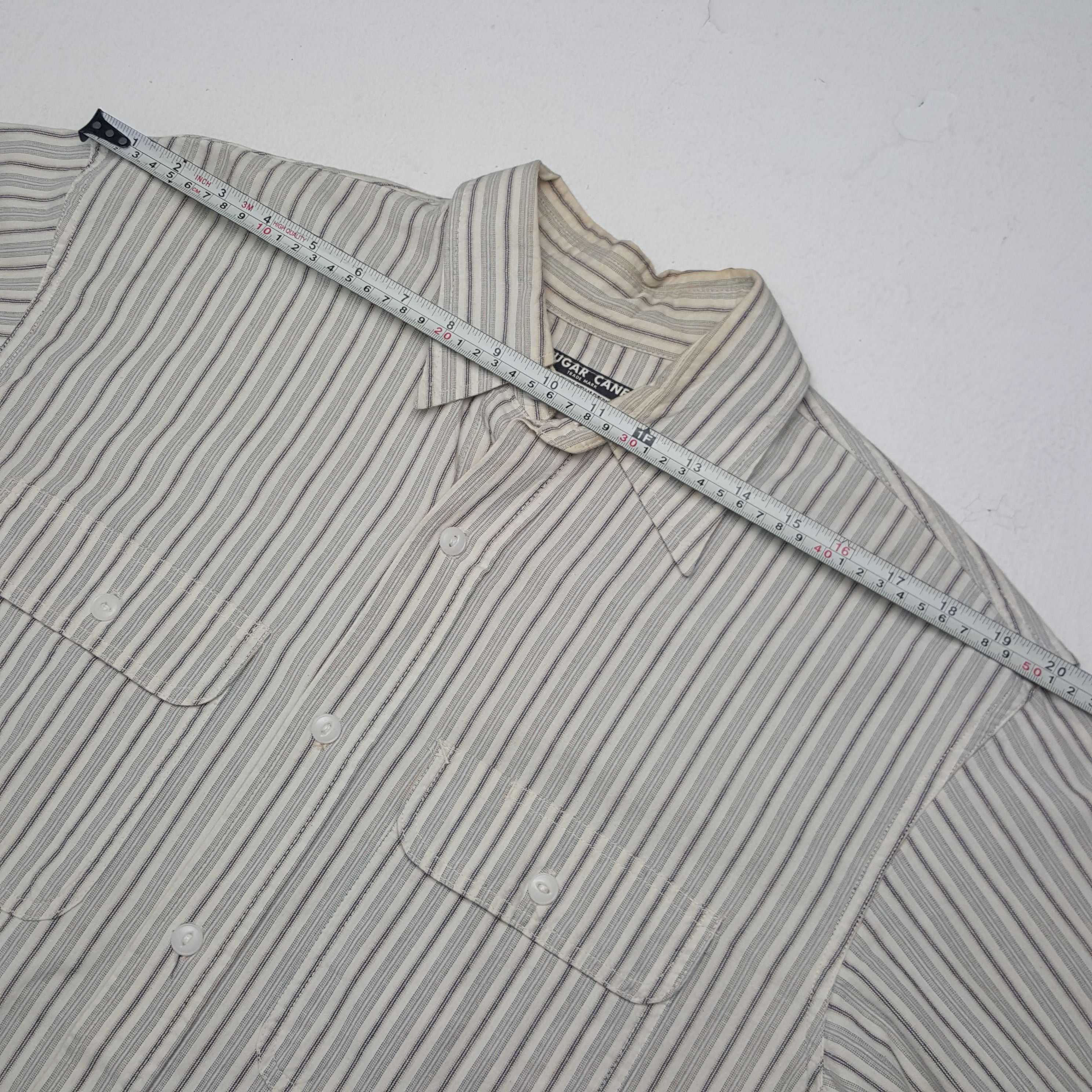 Japanese Brand × Sugar Cane × Vintage Vintage Sugar Cane Striped Button Up Shirt Size US L / EU 52-54 / 3 - 4 Thumbnail