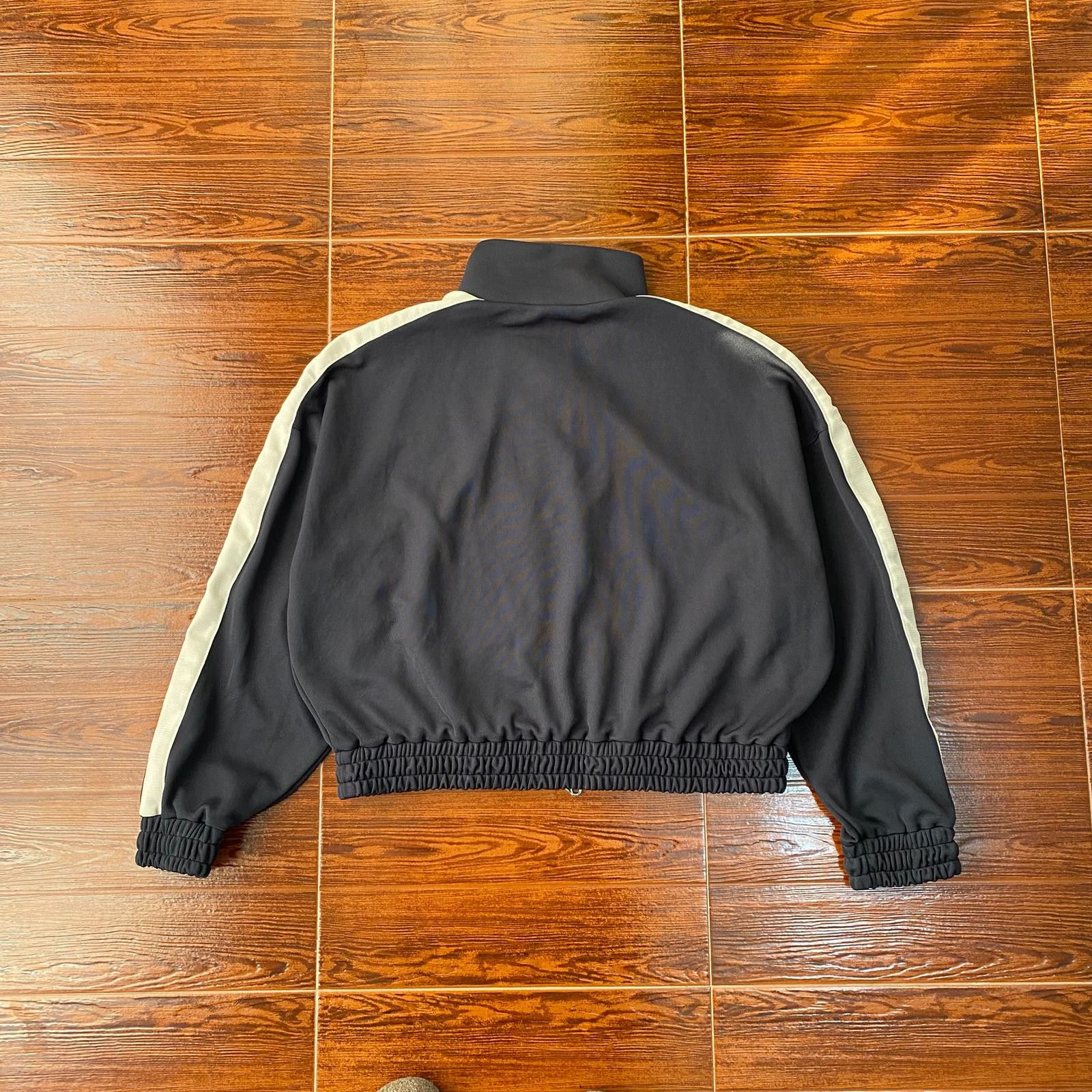 Cole Buxton Black Crochet Logo Oversized Tape Track Jacket Size US S / EU 44-46 / 1 - 9 Thumbnail