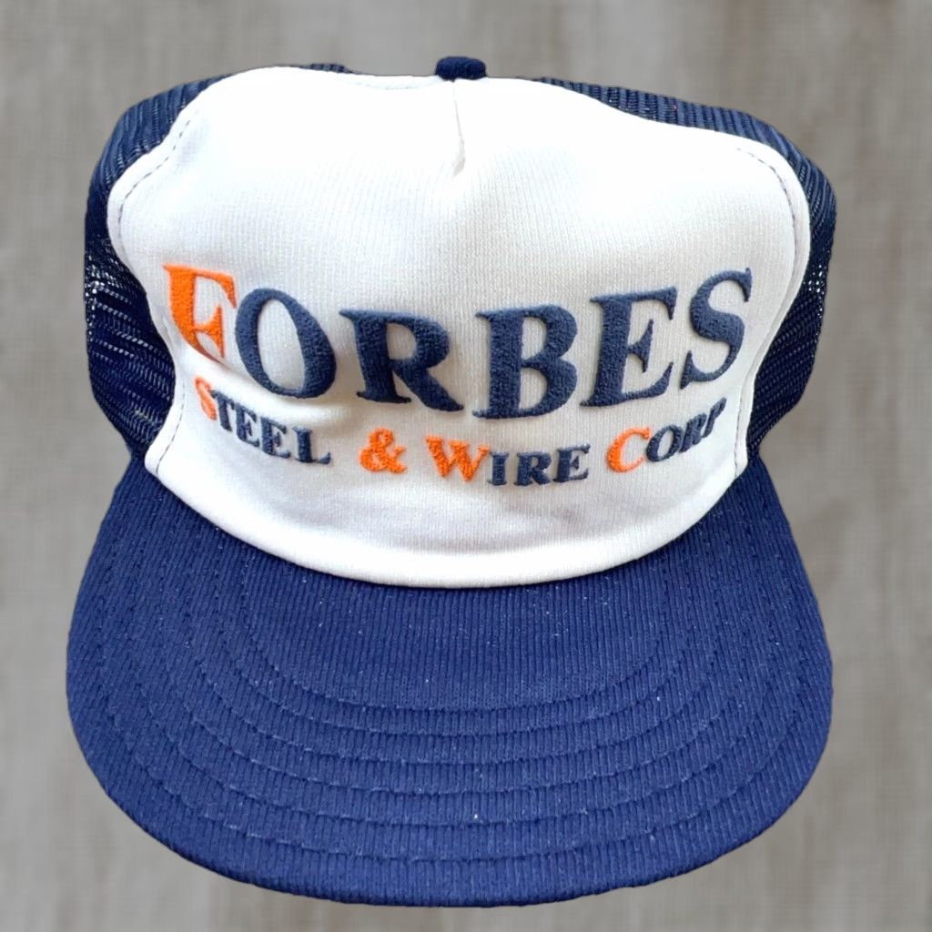 Vintage VINTAGE JR Advertising Trucker Hat Cap 80s 90s USA Made Adjustable Blue Cotton Polyester Twill Hats Mens Cap Publicity Logo Outdoor Advertising Size ONE SIZE - 1 Thumbnail