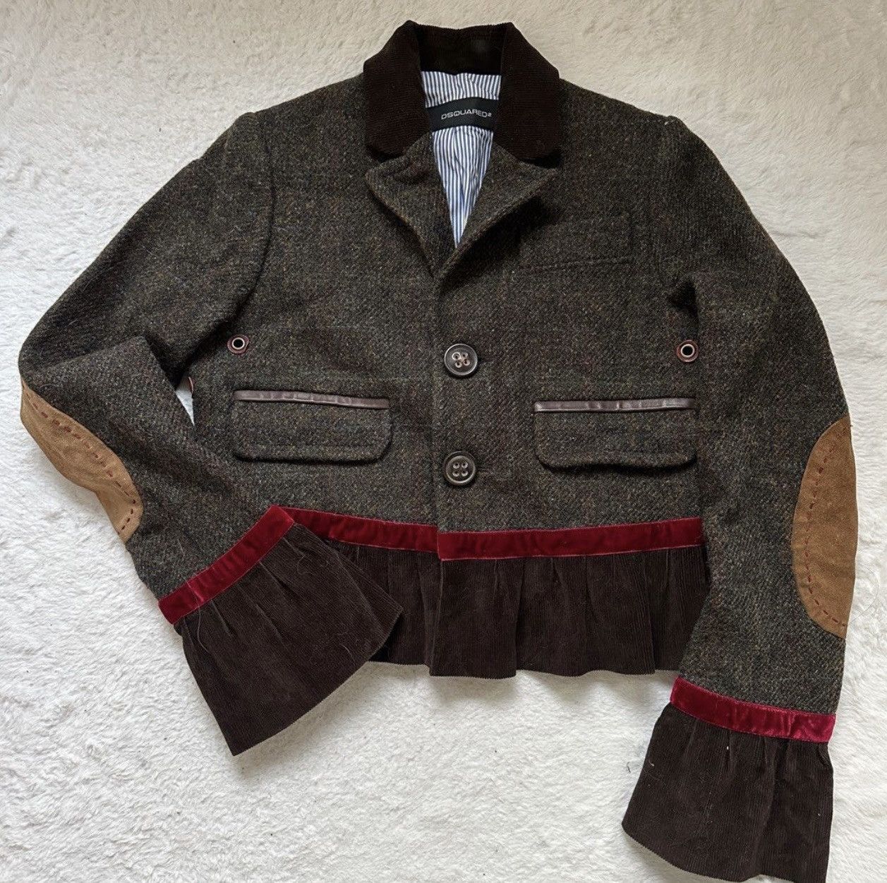 Dsquared2 Dsquared2 women's vintage ruffled cropped military wool Size M / US 6-8 / IT 42-44 - 1 Thumbnail