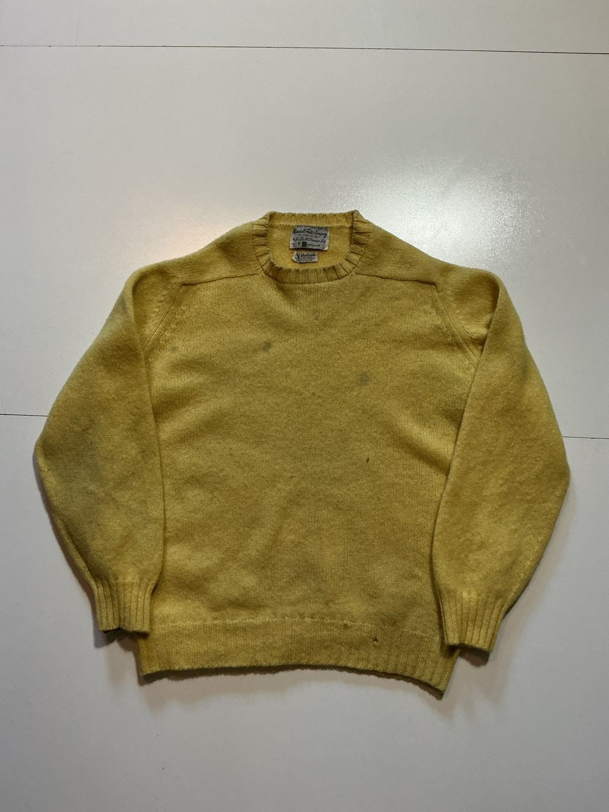 Vintage Vintage Marshall Field Scotland Shetland Wool Knit Sweater Size US L / EU 52-54 / 3 - 1 Thumbnail