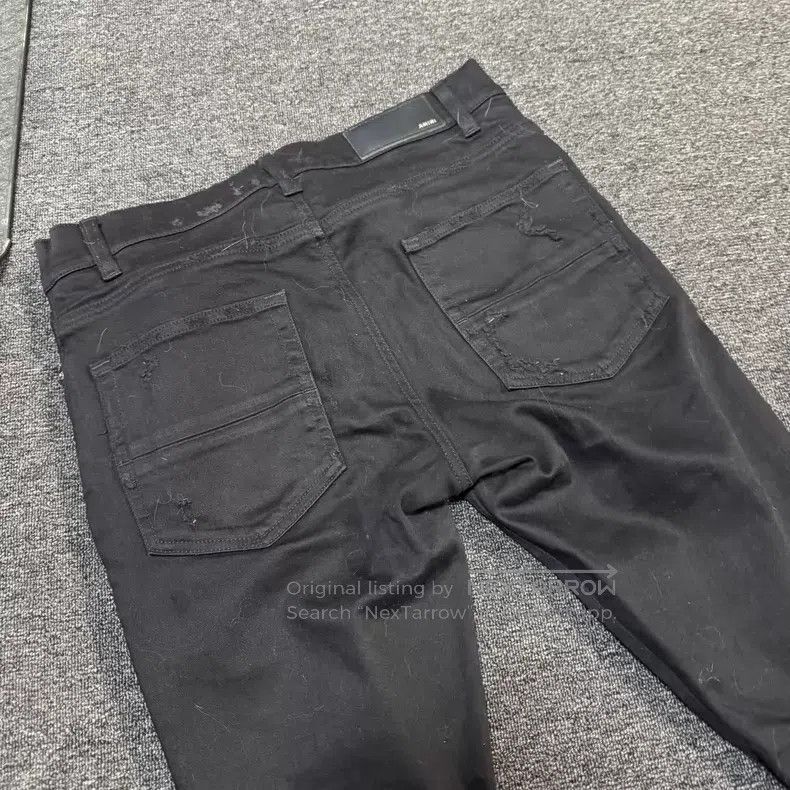 Amiri Amiri Big destroyed black tattered Size US 31 - 8 Thumbnail