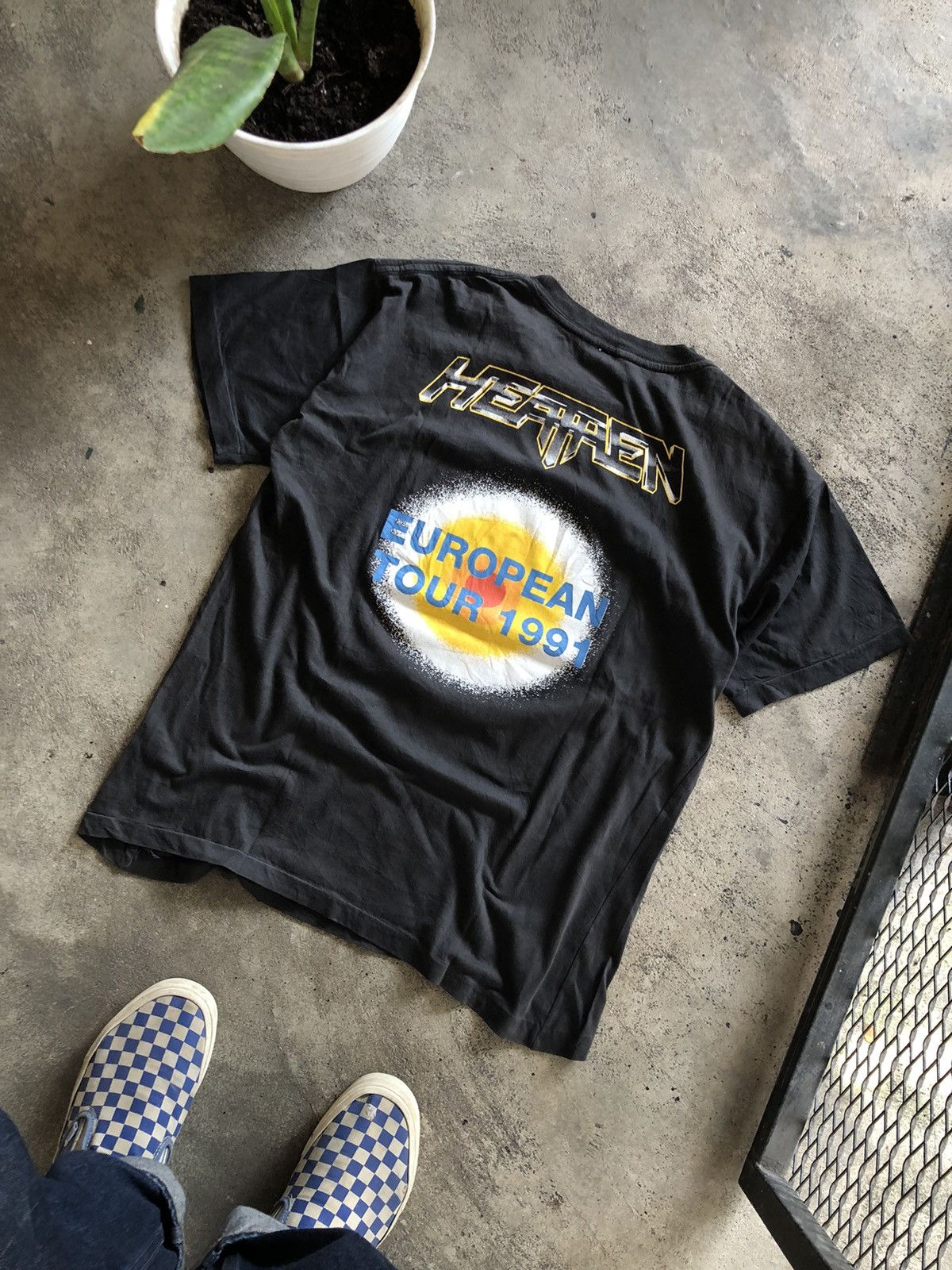 Band Tees × Vintage VTG HEATHEN “VICTIMS OF DECEPTION EUROPAN TOUR 1991 Size US L / EU 52-54 / 3 - 5 Thumbnail