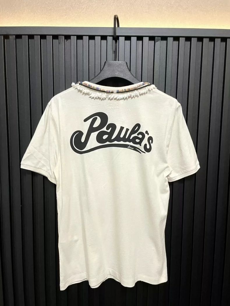 Loewe LOEWE Short sleeve polo, silk + satin + cotton linen high Size L / US 10 / IT 46 - 2 Thumbnail