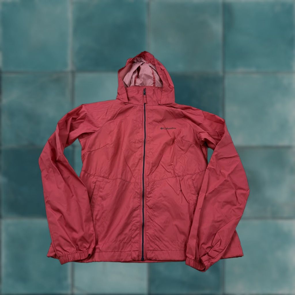 Pinko Columbia Jacket Womens Medium Pink Hooded Windbreaker Full Zip Pockets Outdoor Size M / US 6-8 / IT 42-44 - 1 Thumbnail