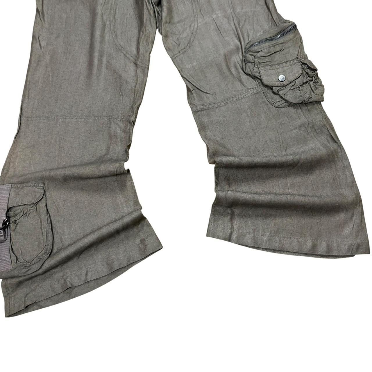 Japanese Brand Vintage Y2K Cargo Pants in Olive Green Size US 31 - 8 Thumbnail