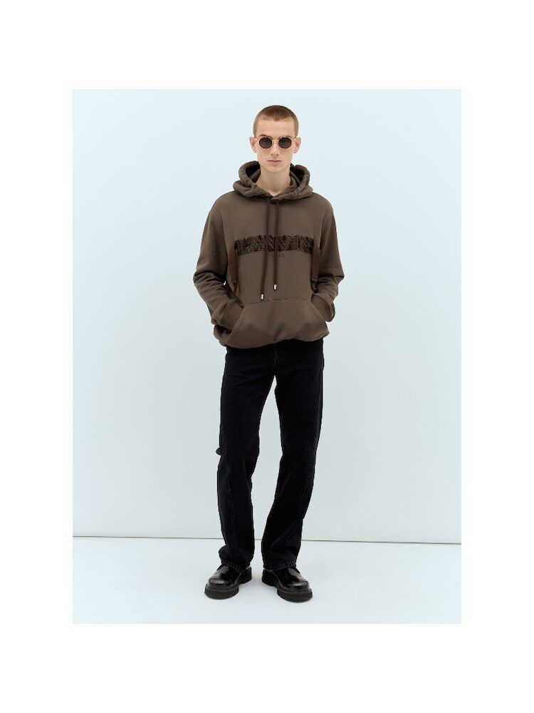 Lanvin o1s22i1n1024 Curb Hoodie in Brown Size US S / EU 44-46 / 1 - 4 Thumbnail