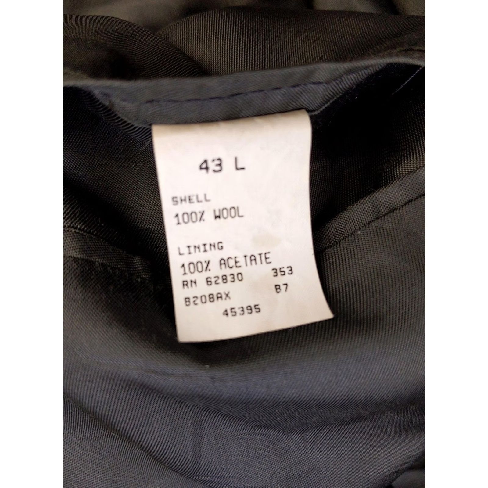 Lands' End Lands End Blazer Mens Large Long Gray Wool Herringbone Tweed Sport Coat Jacket USA Size 38R - 7 Thumbnail