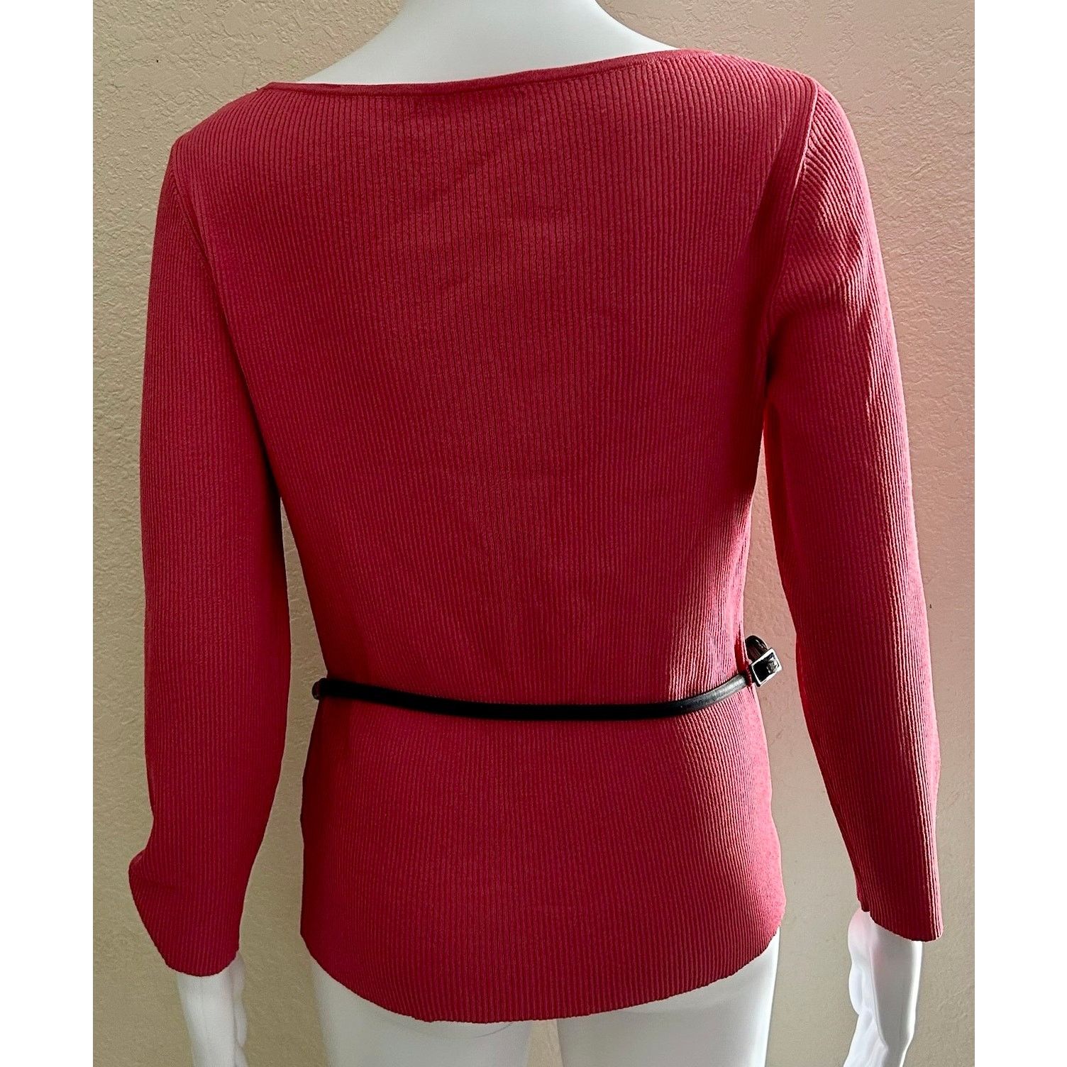 Jones New York Jones New York | Women's Long Sleeve Top w/ Belt | Small Size S / US 4 / IT 40 - 2 Thumbnail