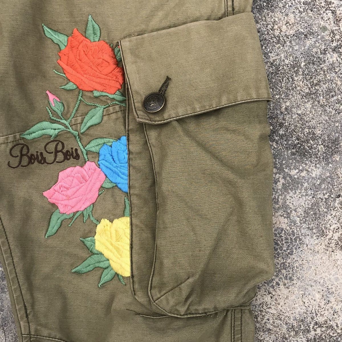 Japanese Brand Japanese Boisbois Distressed Embroidered Cargo Pants Size US 32 / EU 48 - 6 Thumbnail