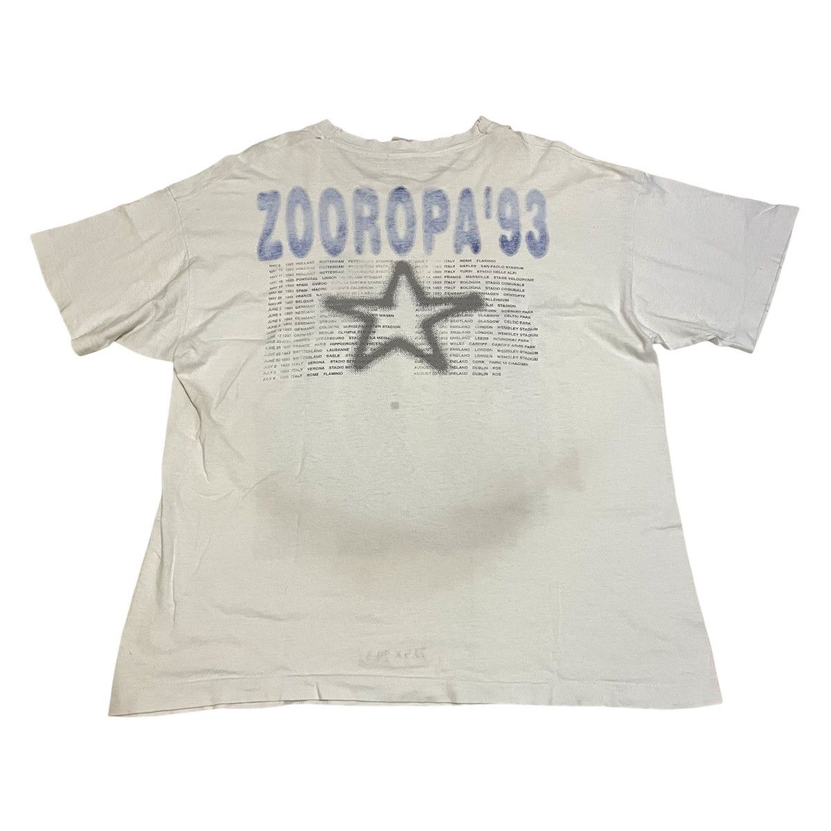 Band Tees × Vintage Vintage 1993 U2 Zooropa Tour Size US XL / EU 56 / 4 - 2 Thumbnail