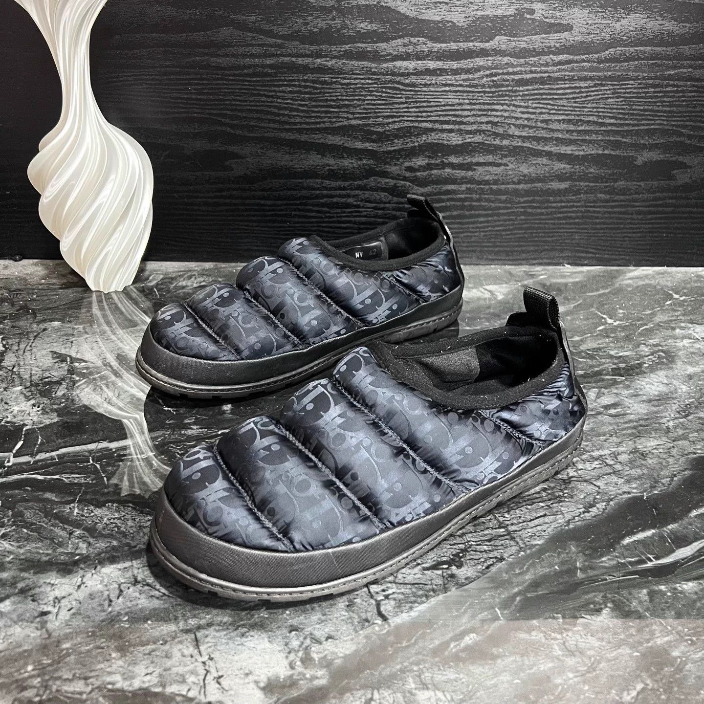 Dior Dior 42 black all over print slip-on shoes 95 new Size US 9 / EU 42 - 1 Thumbnail
