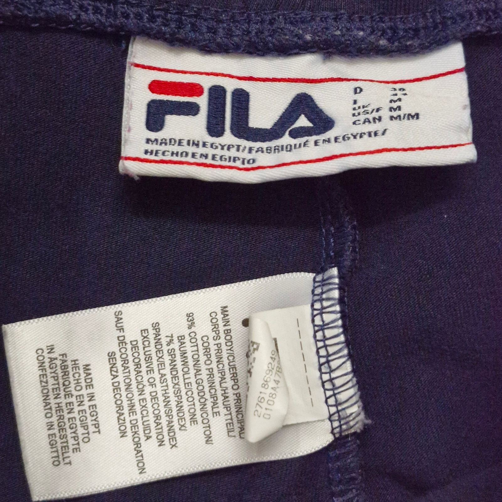 Fila Fila Women's Cotton Leggings Medium Navy Blue Size 30" / US 8 / IT 44 - 2 Thumbnail