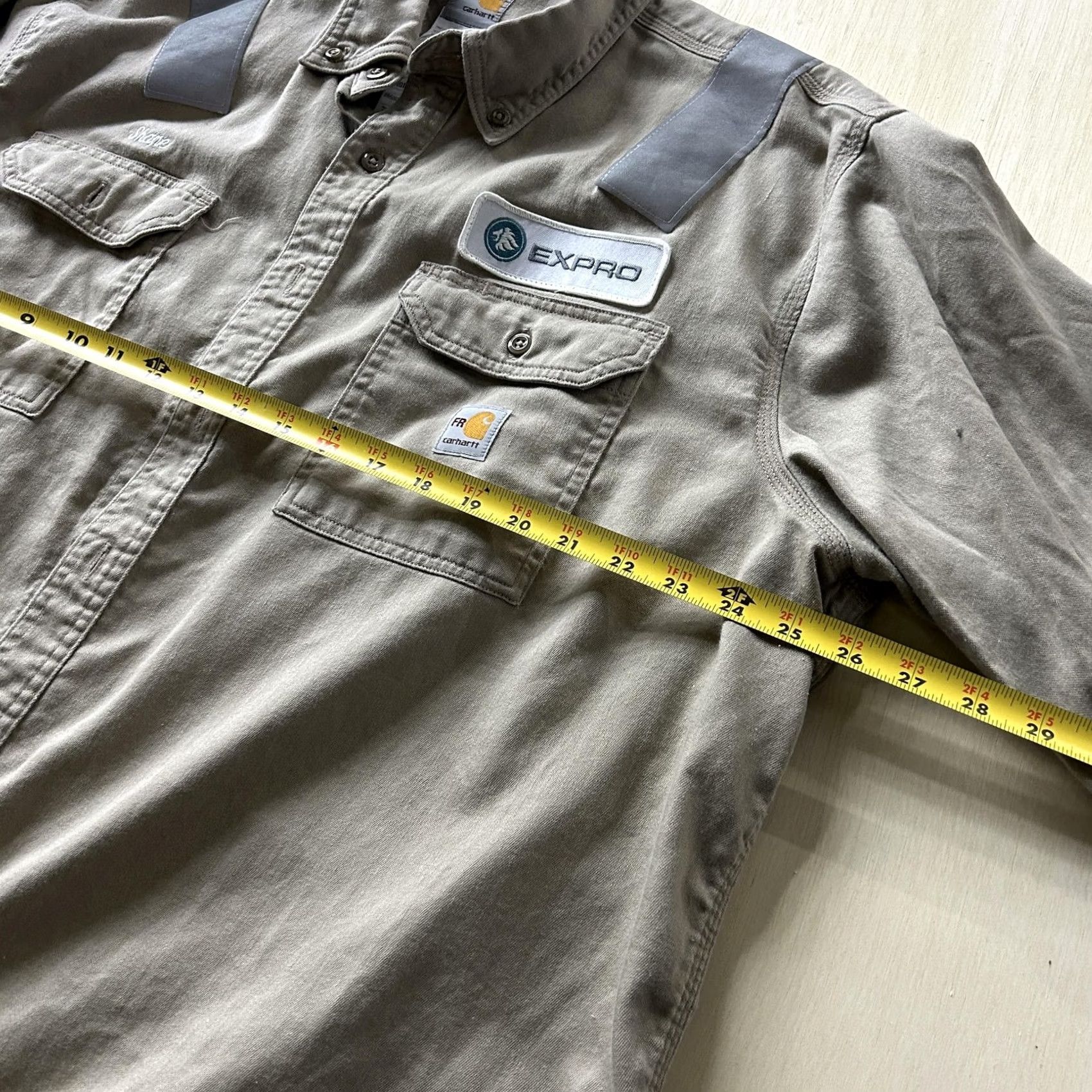 Carhartt Carhartt FR Shirt Mens 2XLT Beige Flame Resistant Reflective Workwear Button Up Size US XXL / EU 58 / 5 - 5 Thumbnail
