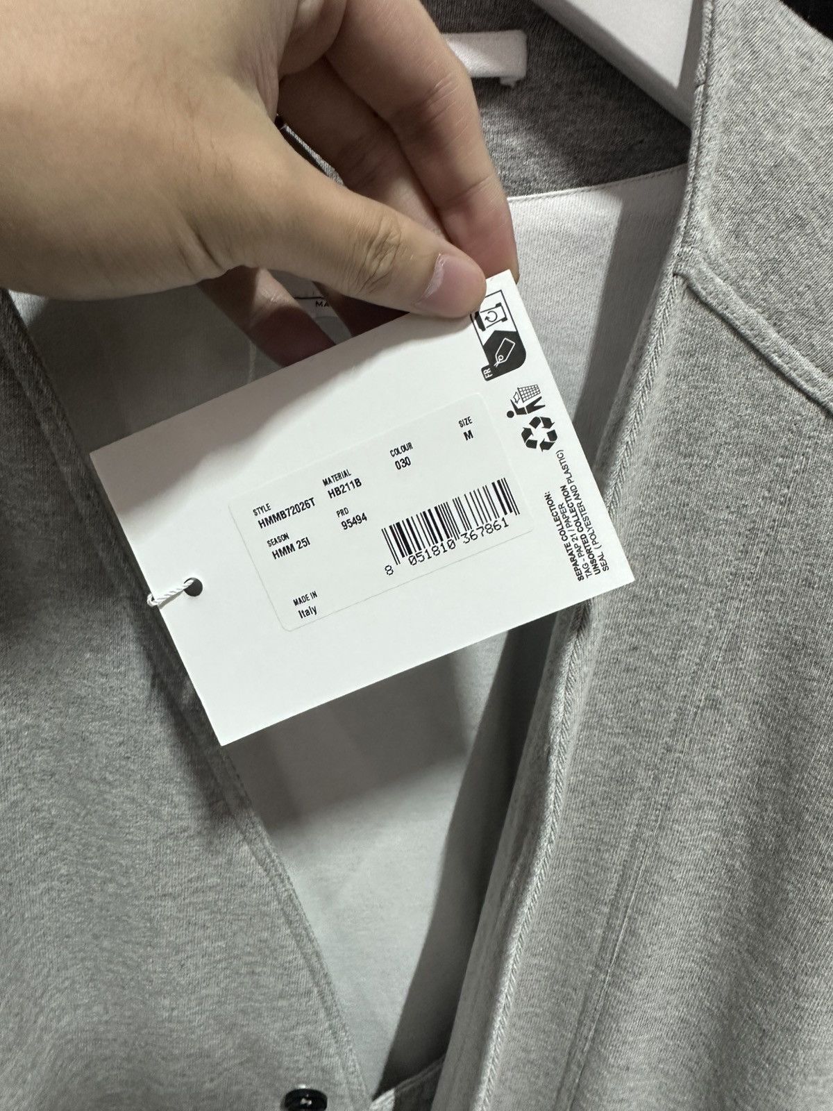 Hed Mayner Hed mayner Embroidered sweatshirt- medium grey Size US M / EU 48-50 / 2 - 5 Thumbnail