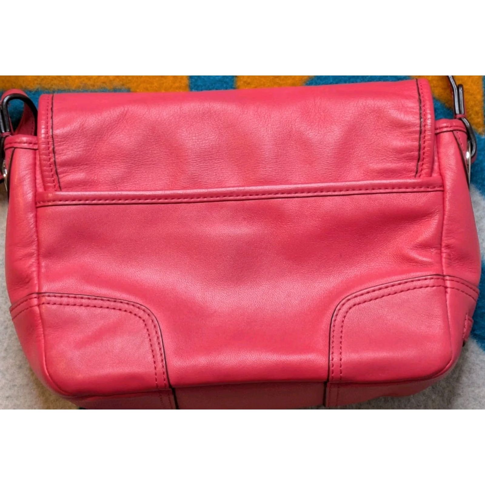 Coach Coach Hadley Crossbody Purse Medium Leather Pink Shoulder Strap Womens Size ONE SIZE - 4 Thumbnail
