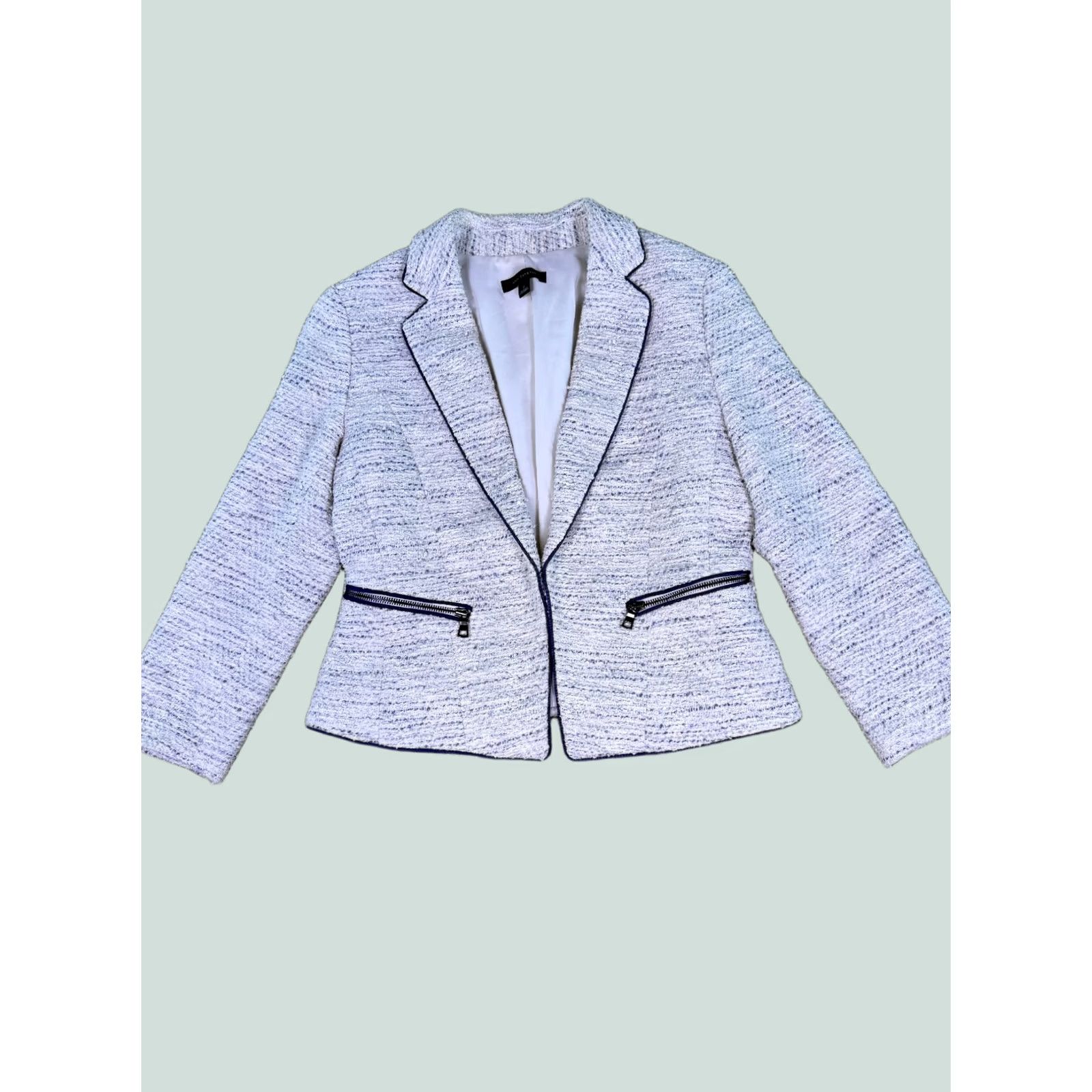 Ann Taylor Ann Taylor Women's White Linen Blend Blazer Size 2 Size XS / US 0-2 / IT 36-38 - 1 Thumbnail