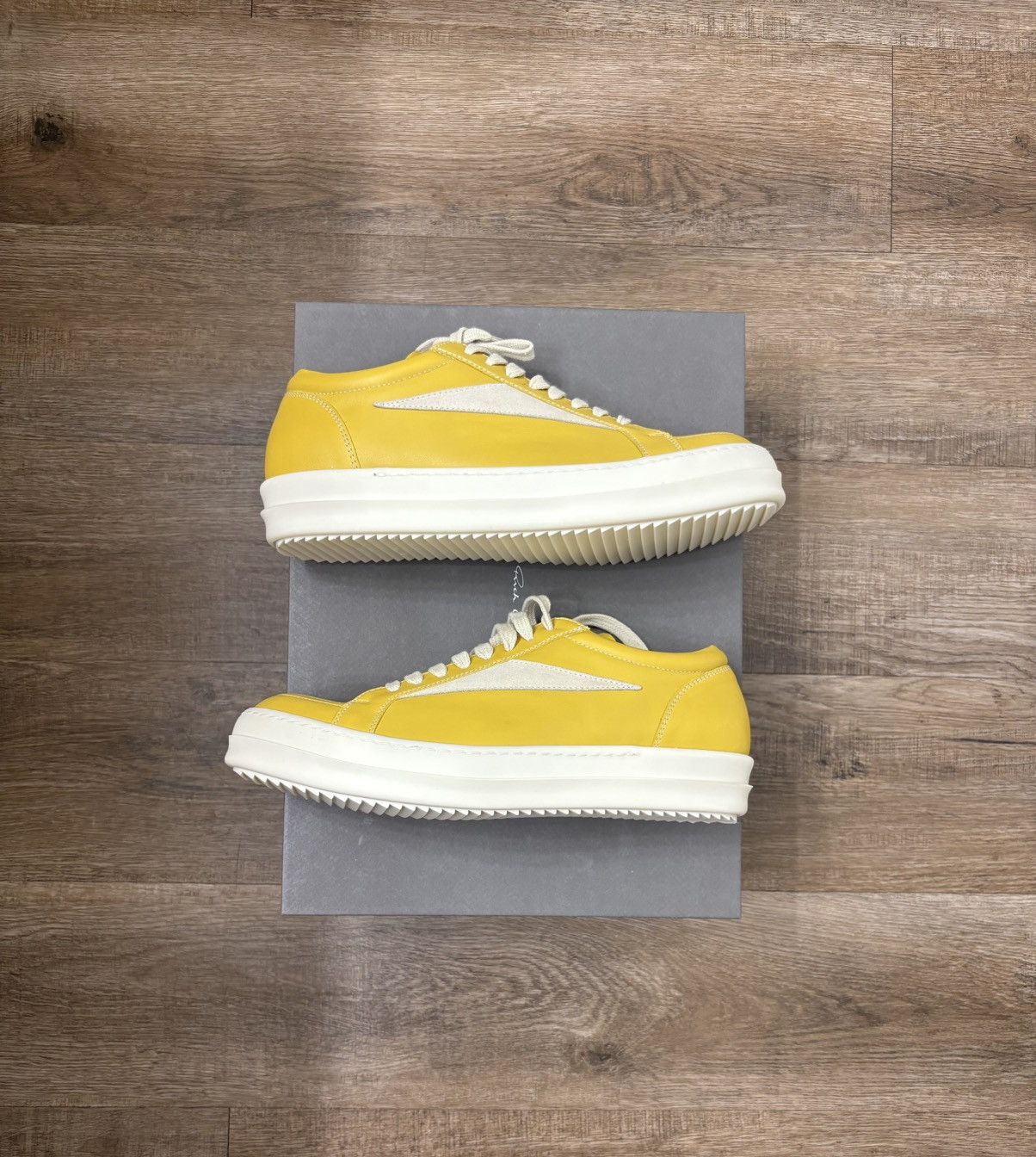Rick Owens **RARE Rick Owens Vintage Sneak Lemon/Milk/Milk Size US 7 / EU 40 - 2 Thumbnail