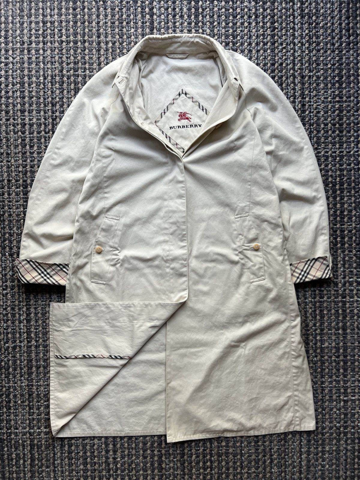 Burberry 00’s Burberry London Trench Coat Nova Check Rare Jacket Size US M / EU 48-50 / 2 - 1 Thumbnail