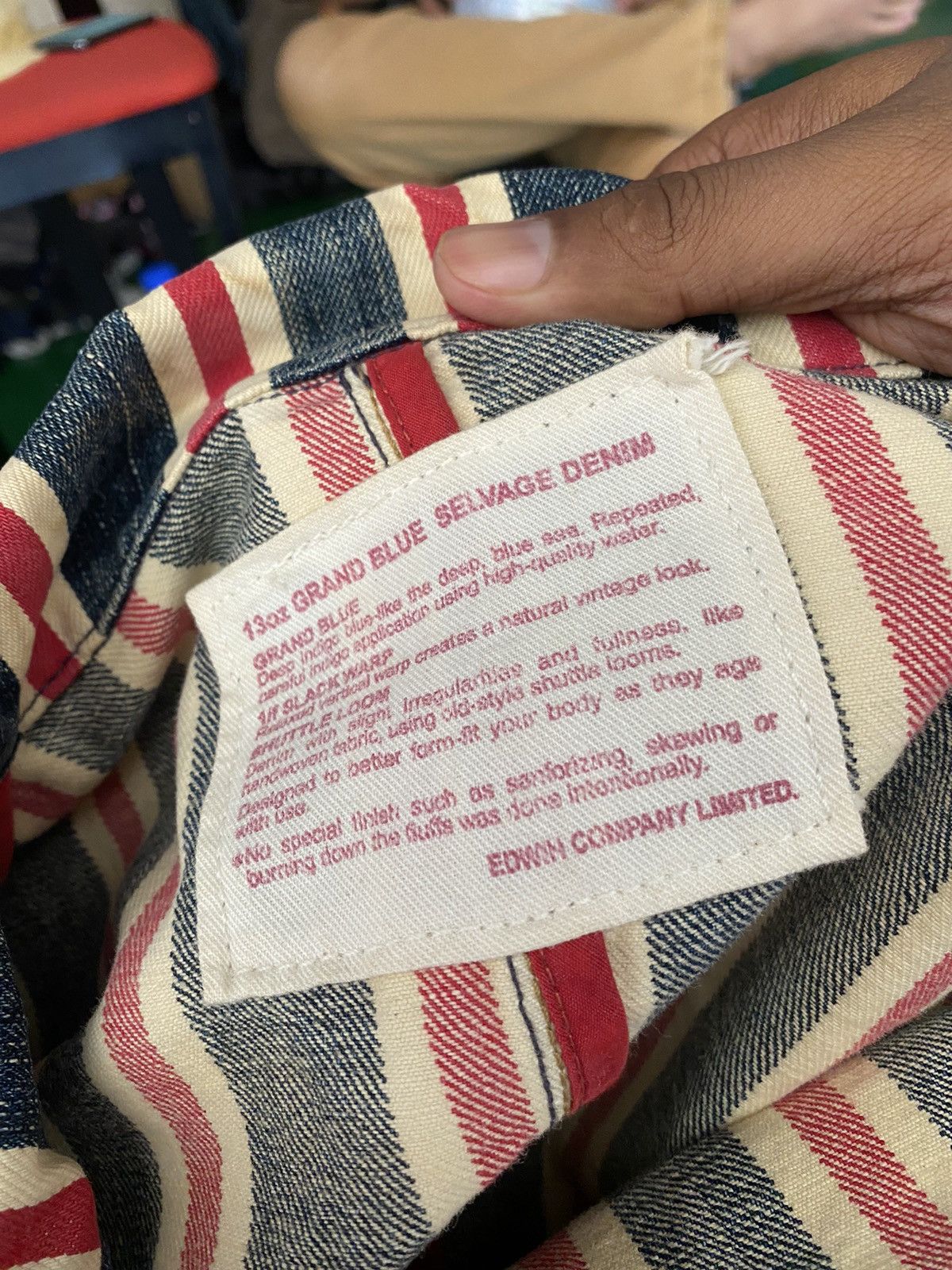 Edwin 🔥 Rare 🔥 Vintage Edwin 13oz Grand Blue Selvage Denim Size US M / EU 48-50 / 2 - 13 Thumbnail