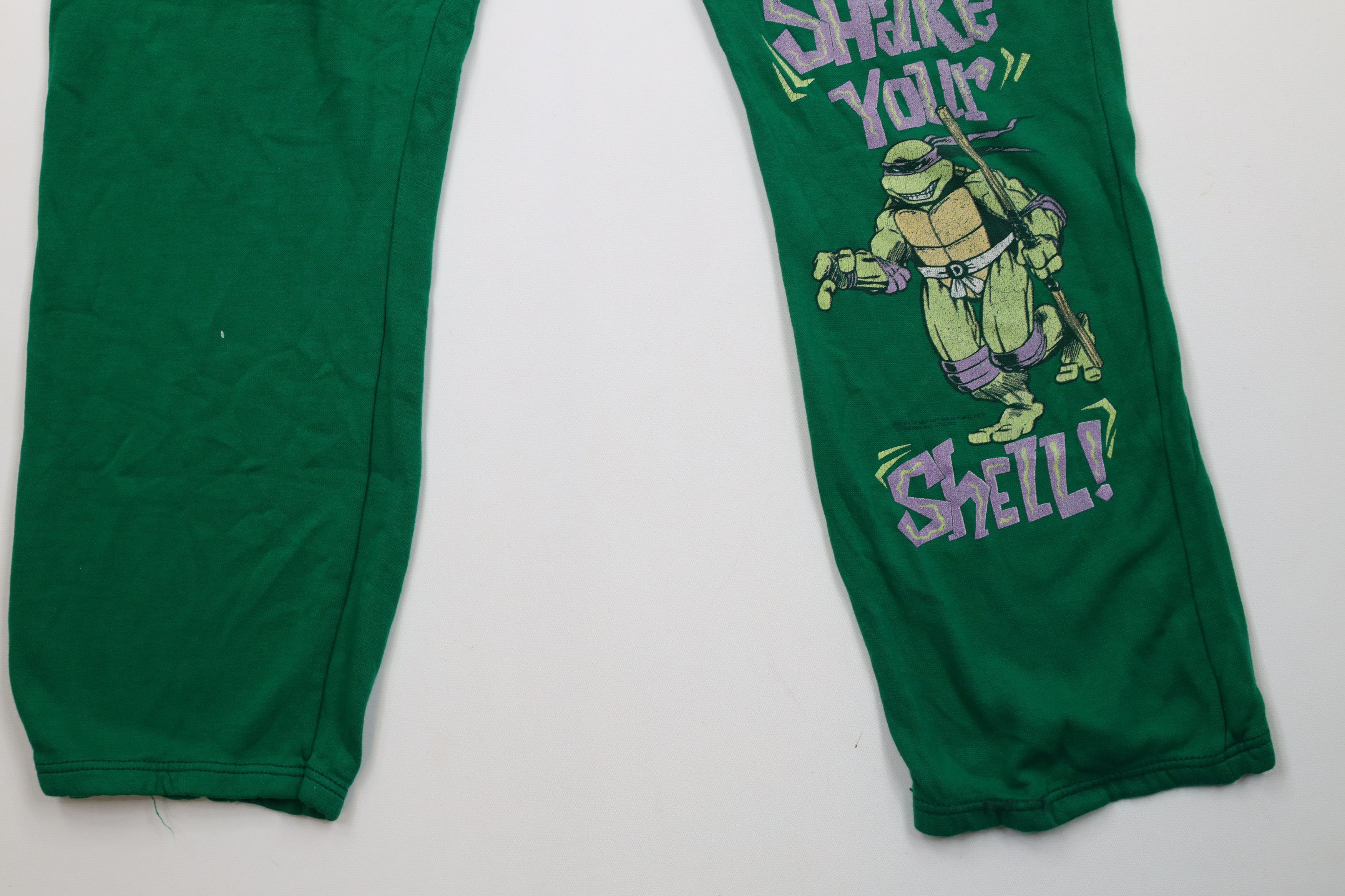 Vintage Vintage 90s Teenage Mutant Ninja Turtles Sweatpants Green Size US 32 / EU 48 - 4 Thumbnail