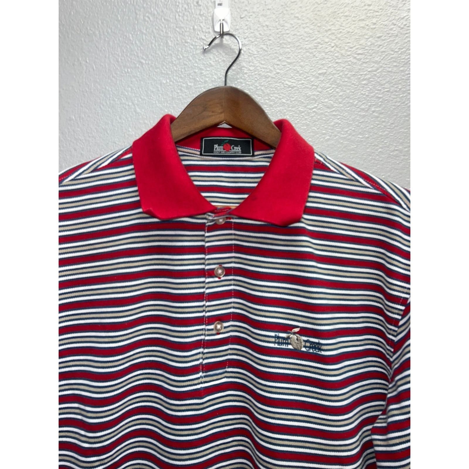 Vintage Vintage Plum Creek Polo Shirt Golf And Country Club Red L Size US L / EU 52-54 / 3 - 2 Thumbnail