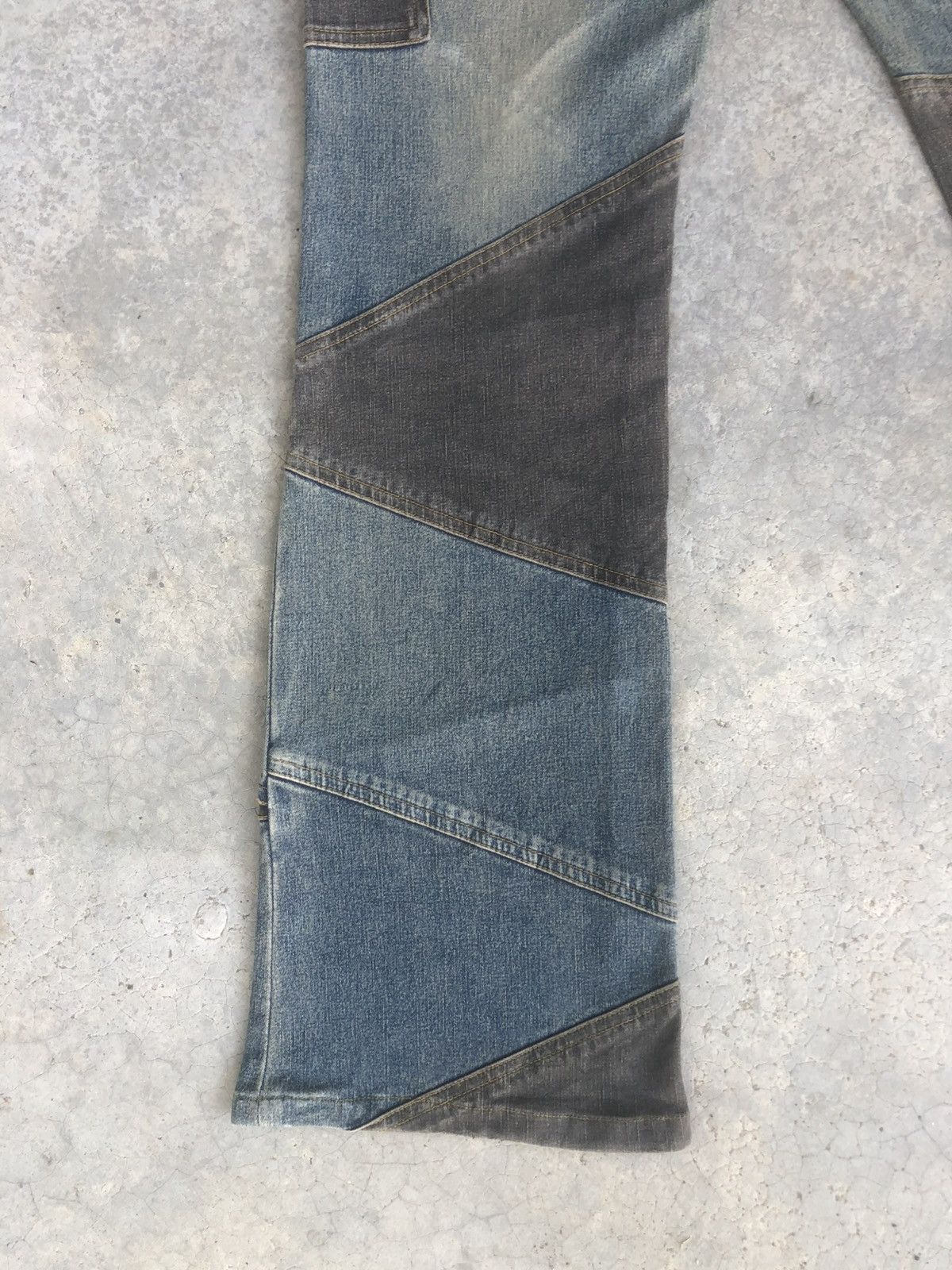 If Six Was Nine Japanese Modern Lover Flared Jeans Distressed Patchwork Size US 32 / EU 48 - 11 Thumbnail