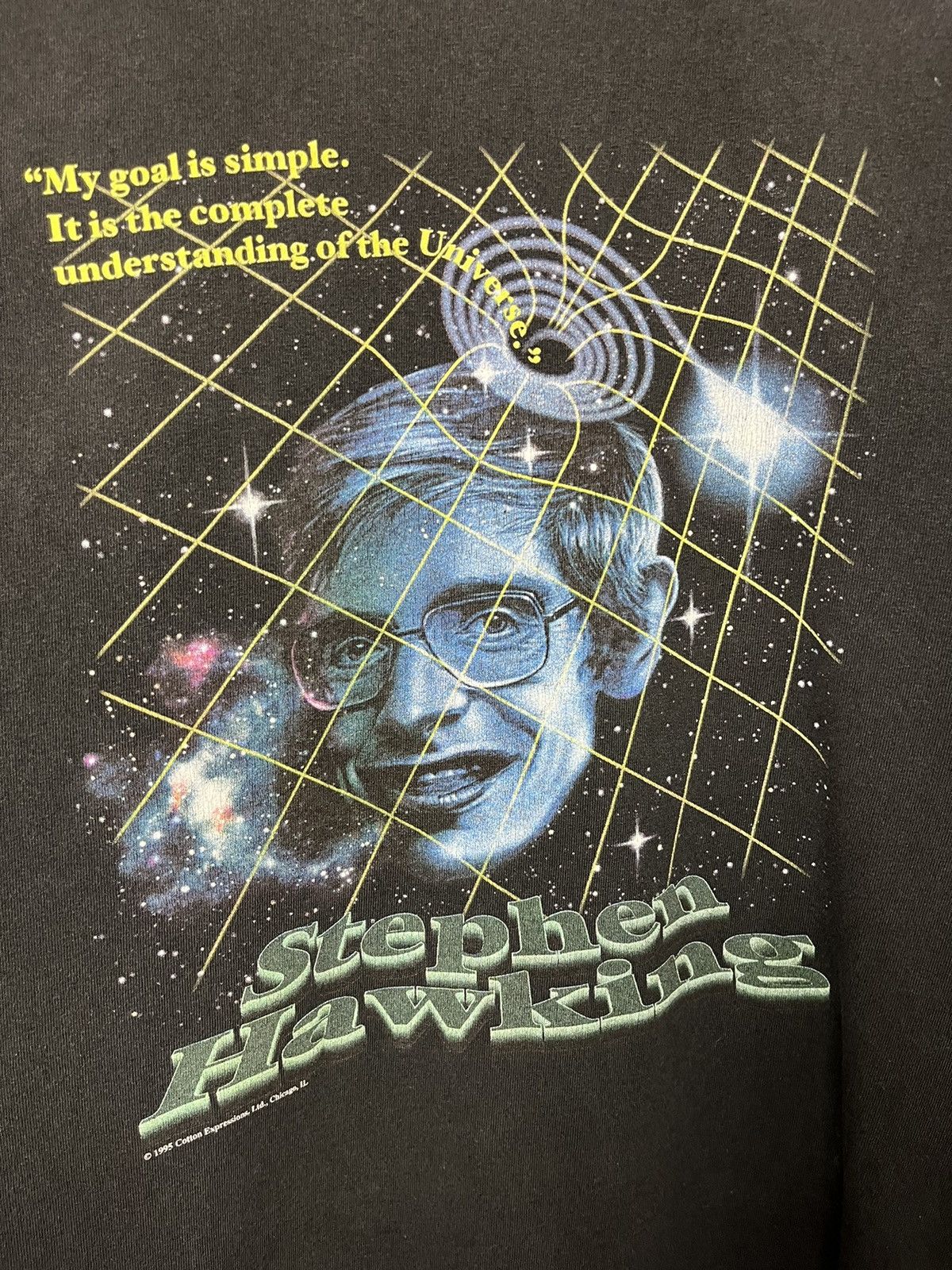 Vintage Rare Vintage 1995 Stephen Hawking graphic tee Size US L / EU 52-54 / 3 - 2 Thumbnail