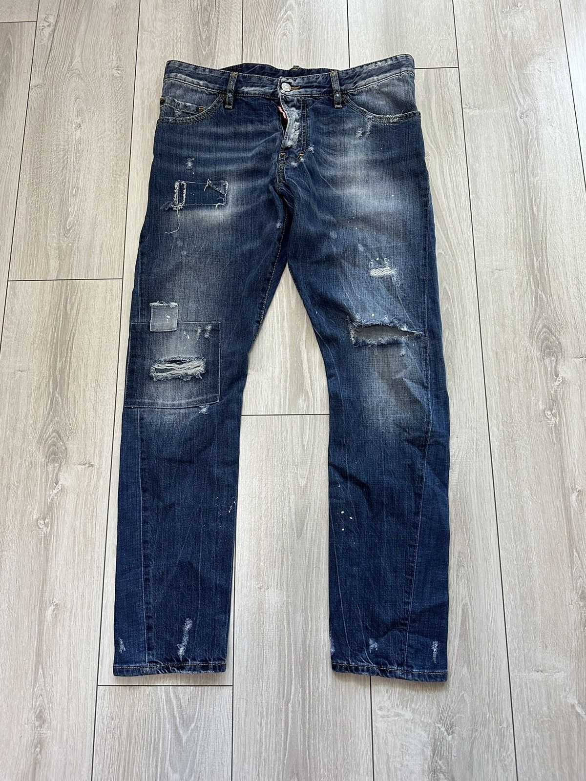Dsquared2 Sexy Twist Distressed Denim Jeans Pants (A031)