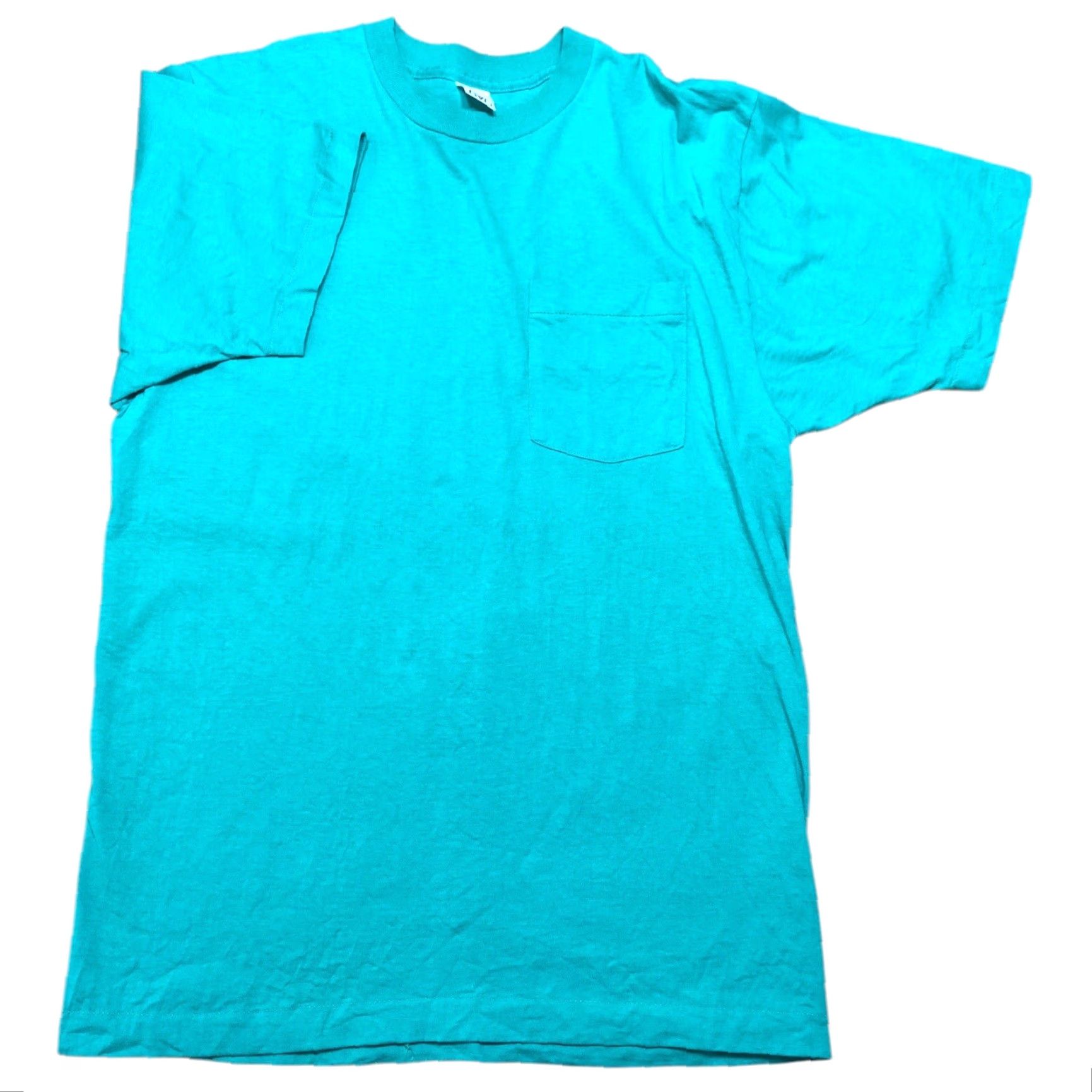 Vintage VINTAGE B.V.D T-Shirt Men M Green 90s Single Stitch Pocket Tee Crew Neck Short Sleeve Logo USA Size US M / EU 48-50 / 2 - 2 Thumbnail
