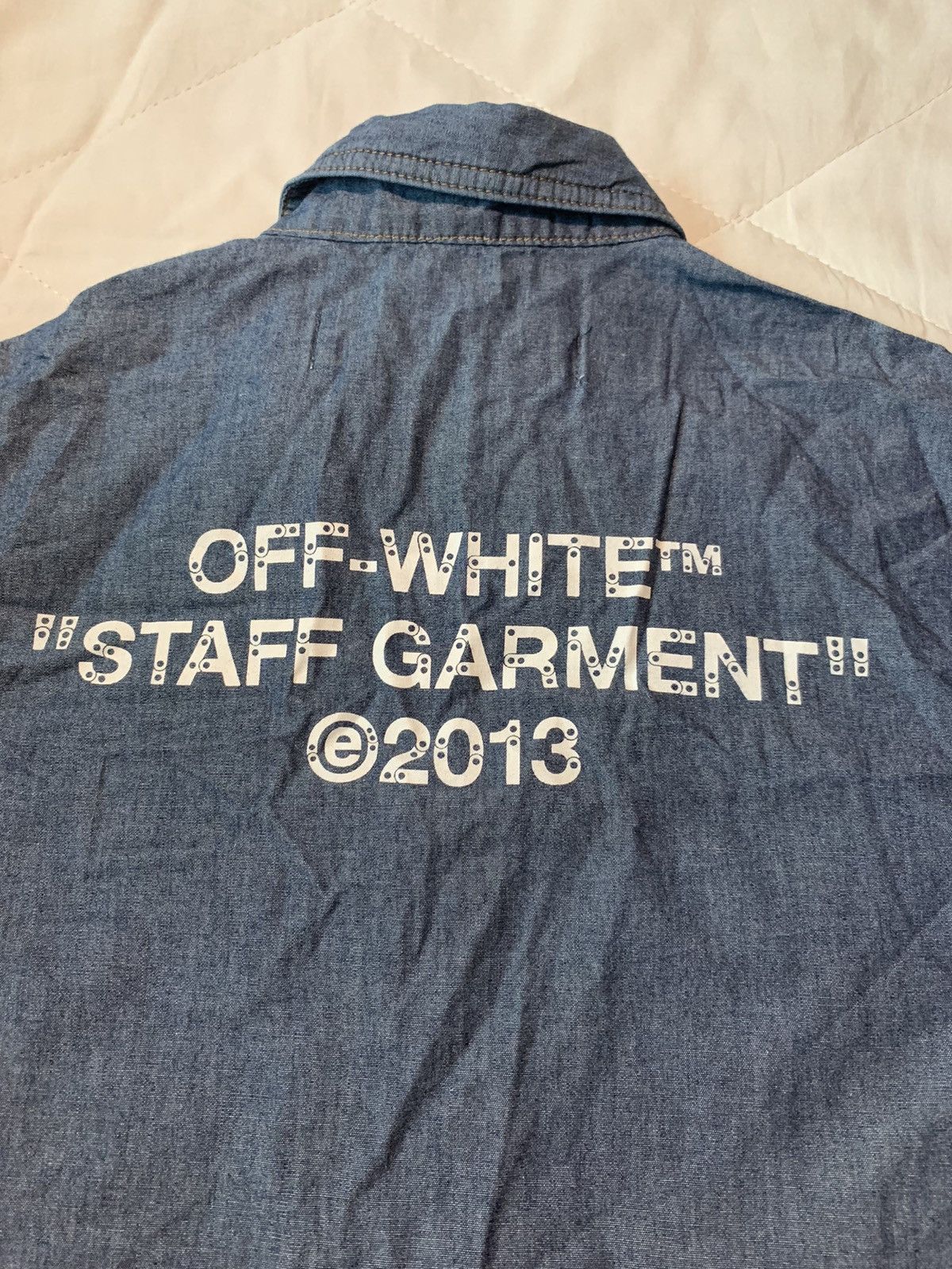 Off-White OFF-WHITE ""STAFF GARMENT"" SHIRT Size US XXS / EU 40 - 8 Thumbnail