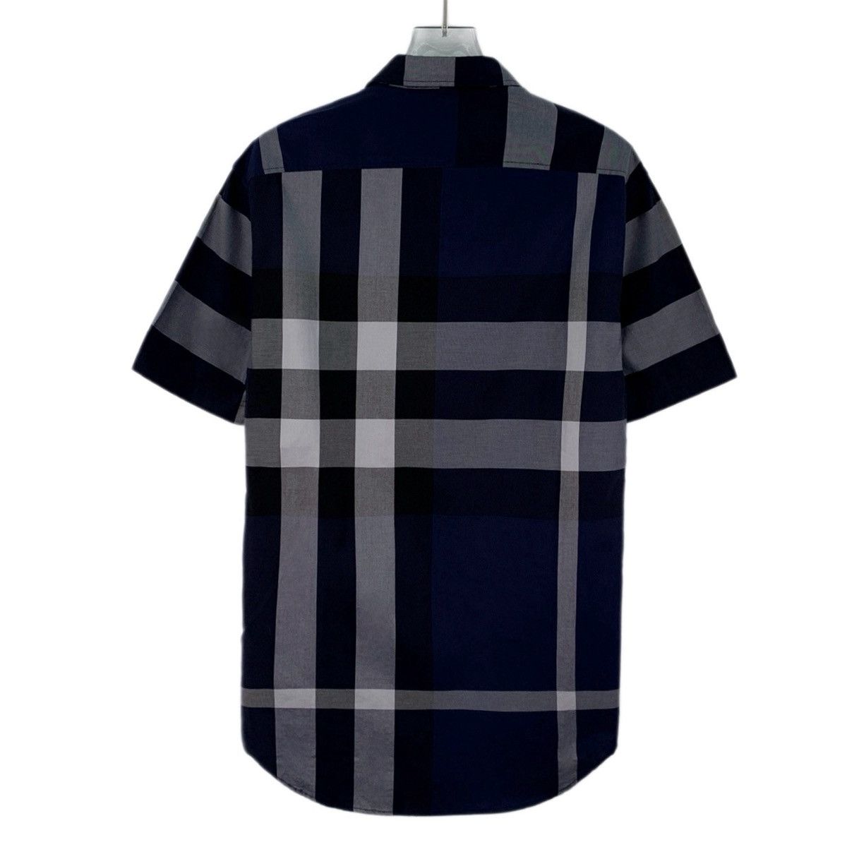 Burberry Burberry Dark Blue Classic Check Short Sleeve Shirt K26WX Size US S / EU 44-46 / 1 - 2 Thumbnail